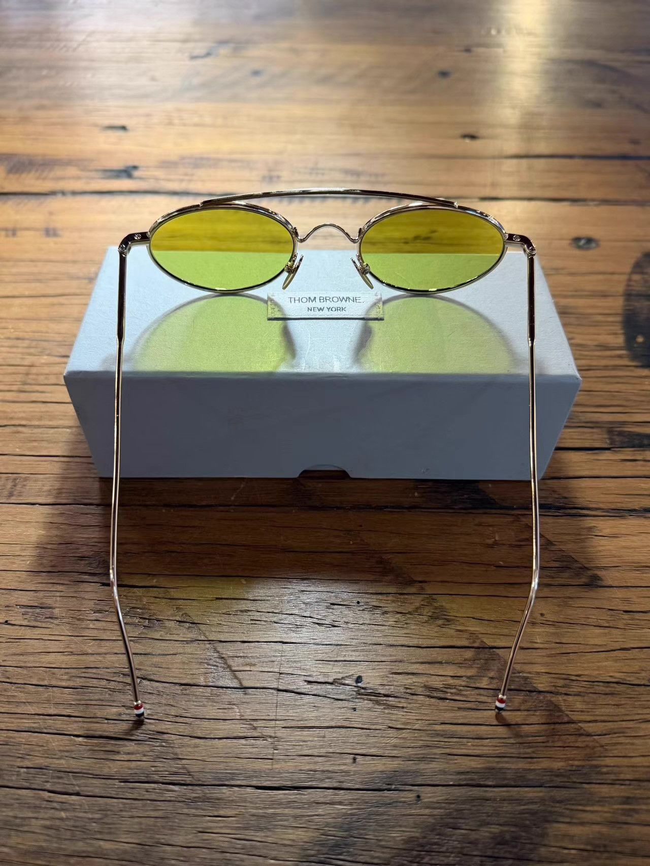 Thom Browne Thom Browne 12K gold-plated gold finish sunglasses. Ｑ25 Size ONE SIZE - 4 Thumbnail