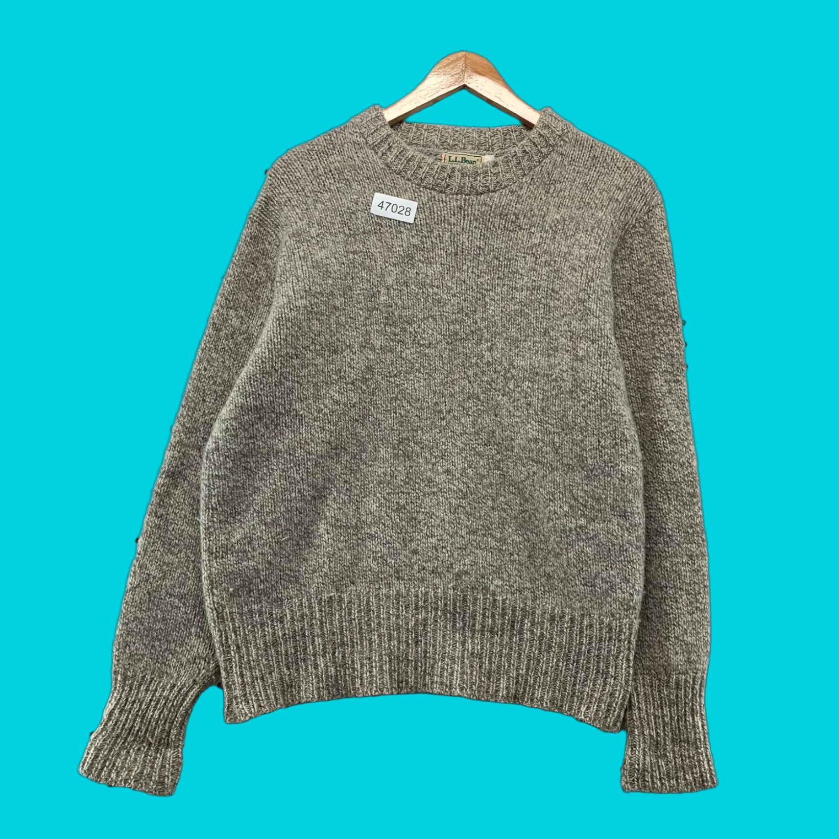 Vintage VINTAGE L.L. Bean Sweater Mens M Beige Wool Knit Crewneck Pullover Christmas Casual Winter 90s Mens Size US M / EU 48-50 / 2 - 1 Thumbnail