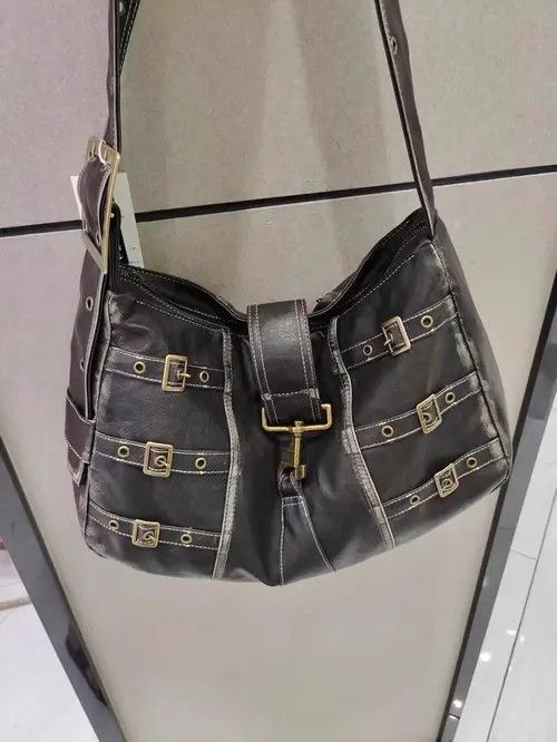 Vintage Vintage Harajuku Black Hobo Shoulder Bag Size ONE SIZE - 4 Thumbnail