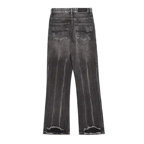 Jean punk distressed fade flare jeans Size US 30 / EU 46 - 2 Thumbnail