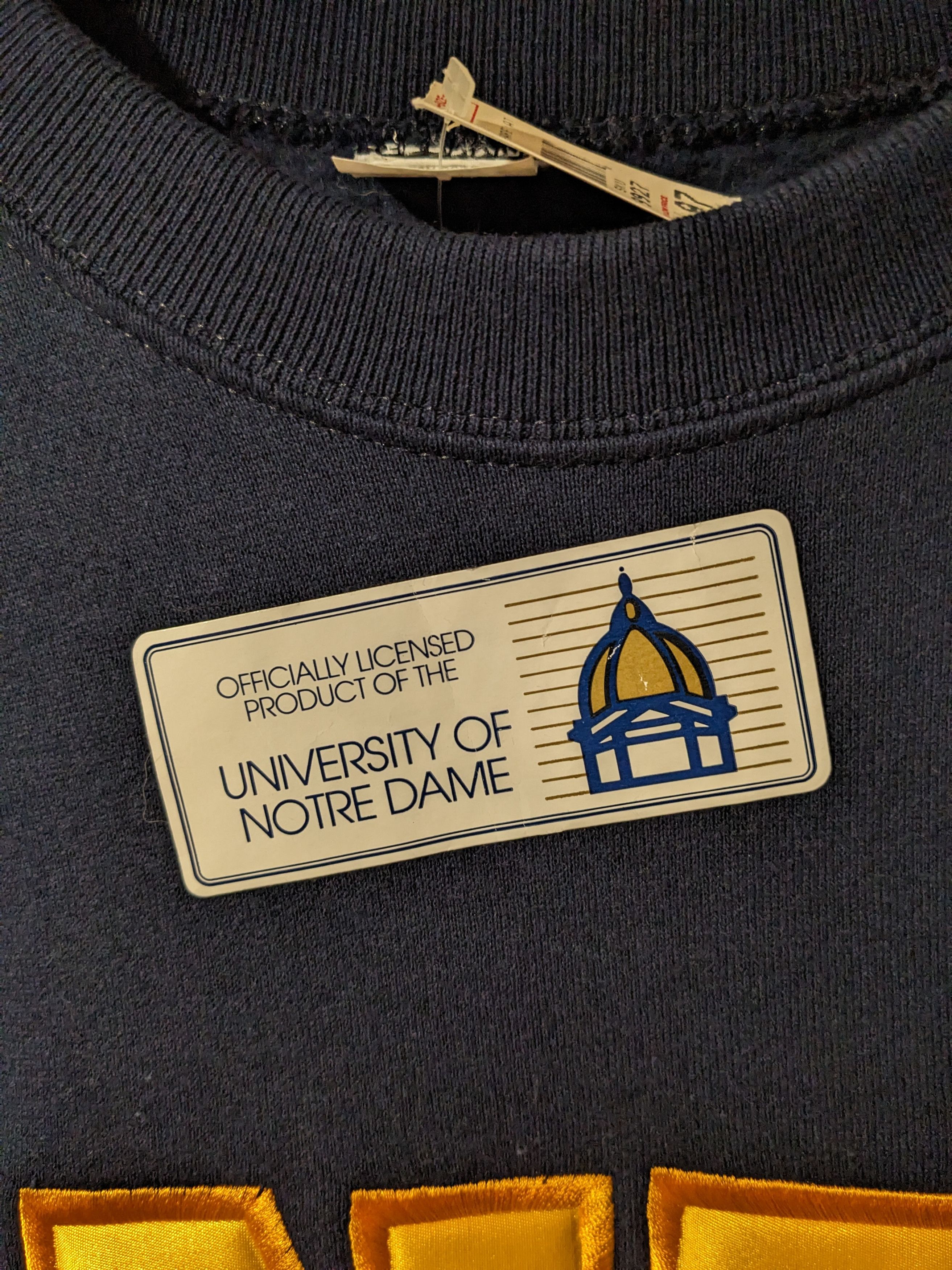 Vintage Vintage 90s Notre Dame Fighting Irish College Sweatshirt Size US L / EU 52-54 / 3 - 3 Thumbnail