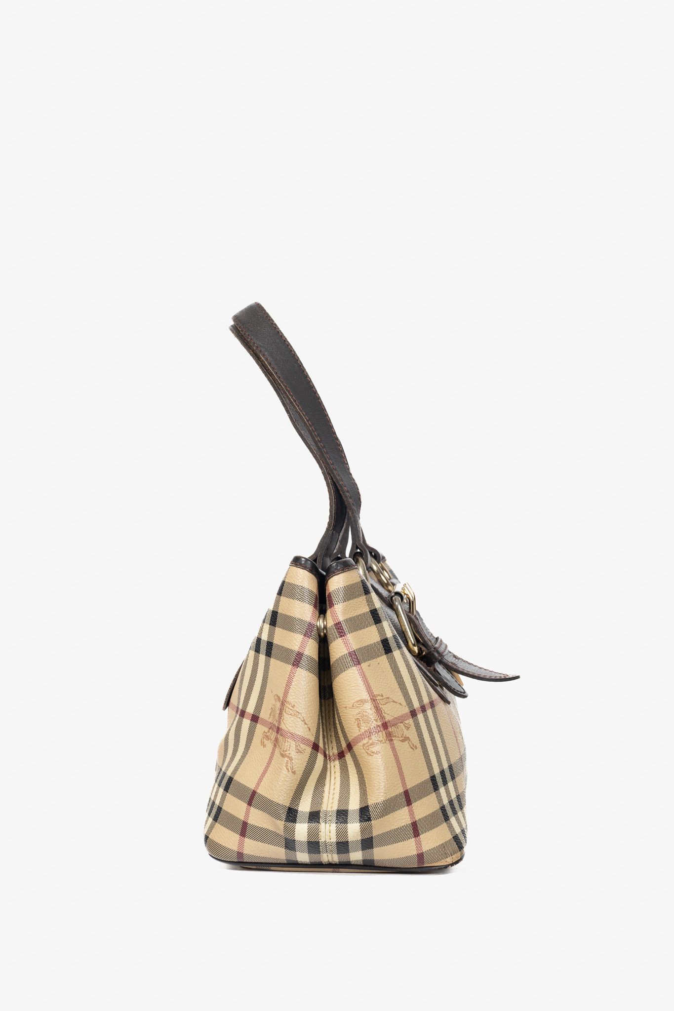 Burberry Burberry Haymarket Check Buckle-Strap Handbag Size ONE SIZE - 3 Thumbnail