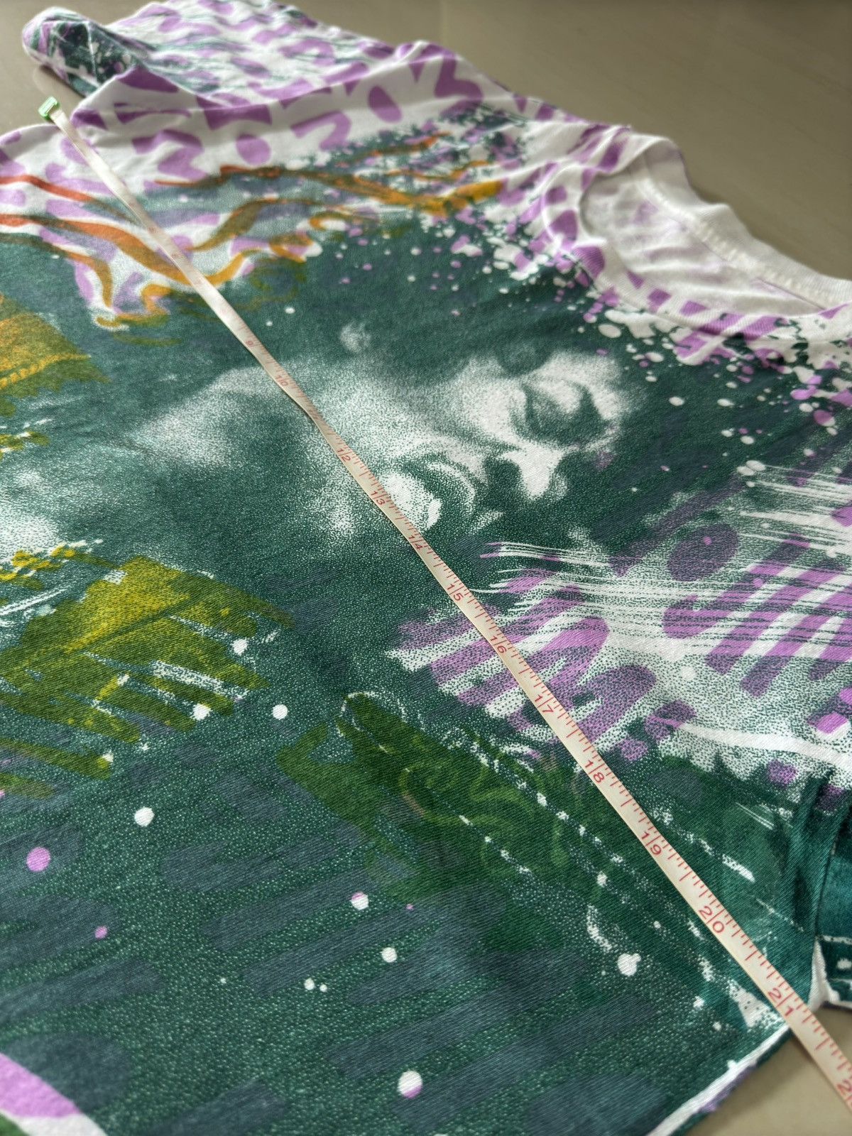 Band Tees × Vintage 90s Jimi Hendrix AOP All Over Print VTG Rock Tee Hanes Shirt Size US L / EU 52-54 / 3 - 9 Thumbnail