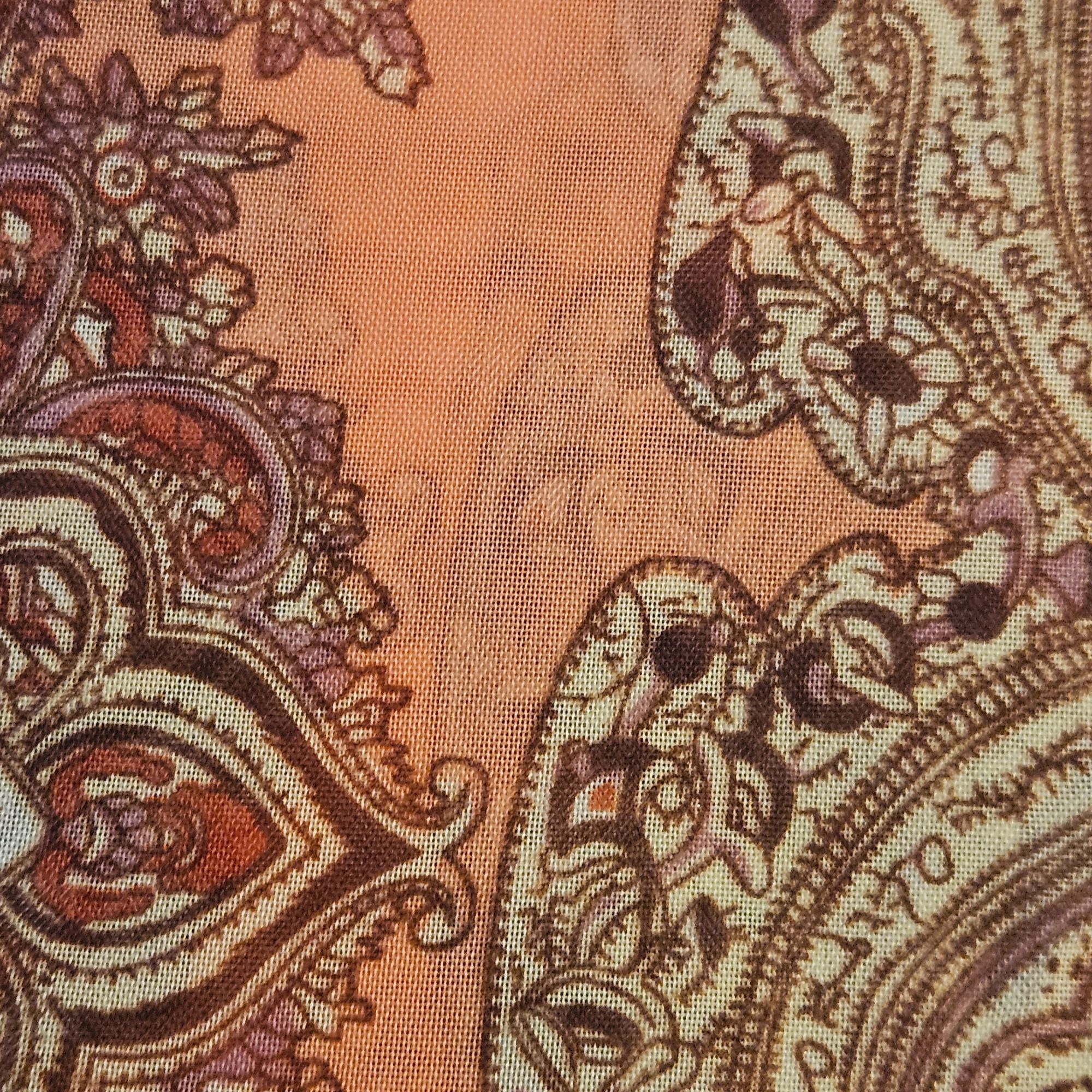 Other Sheer Paisley Scarf Pearl Buttons Cottage Core Elegance Boho Size ONE SIZE - 6 Thumbnail