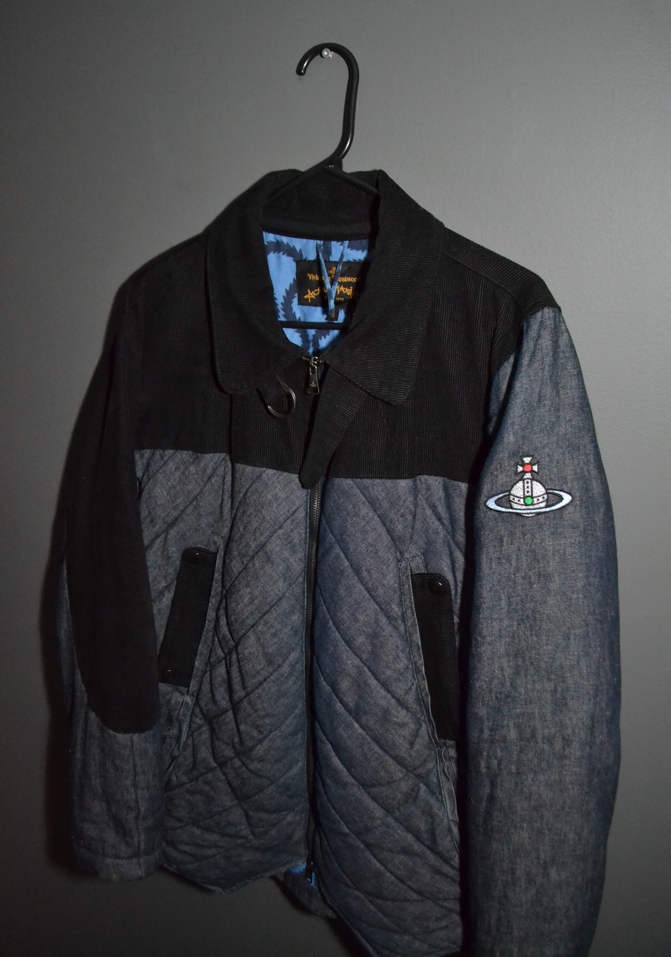 Vivienne Westwood Vivienne Westwood Denim Quilted Jacket Big Orb Logo S Size US S / EU 44-46 / 1 - 1 Thumbnail