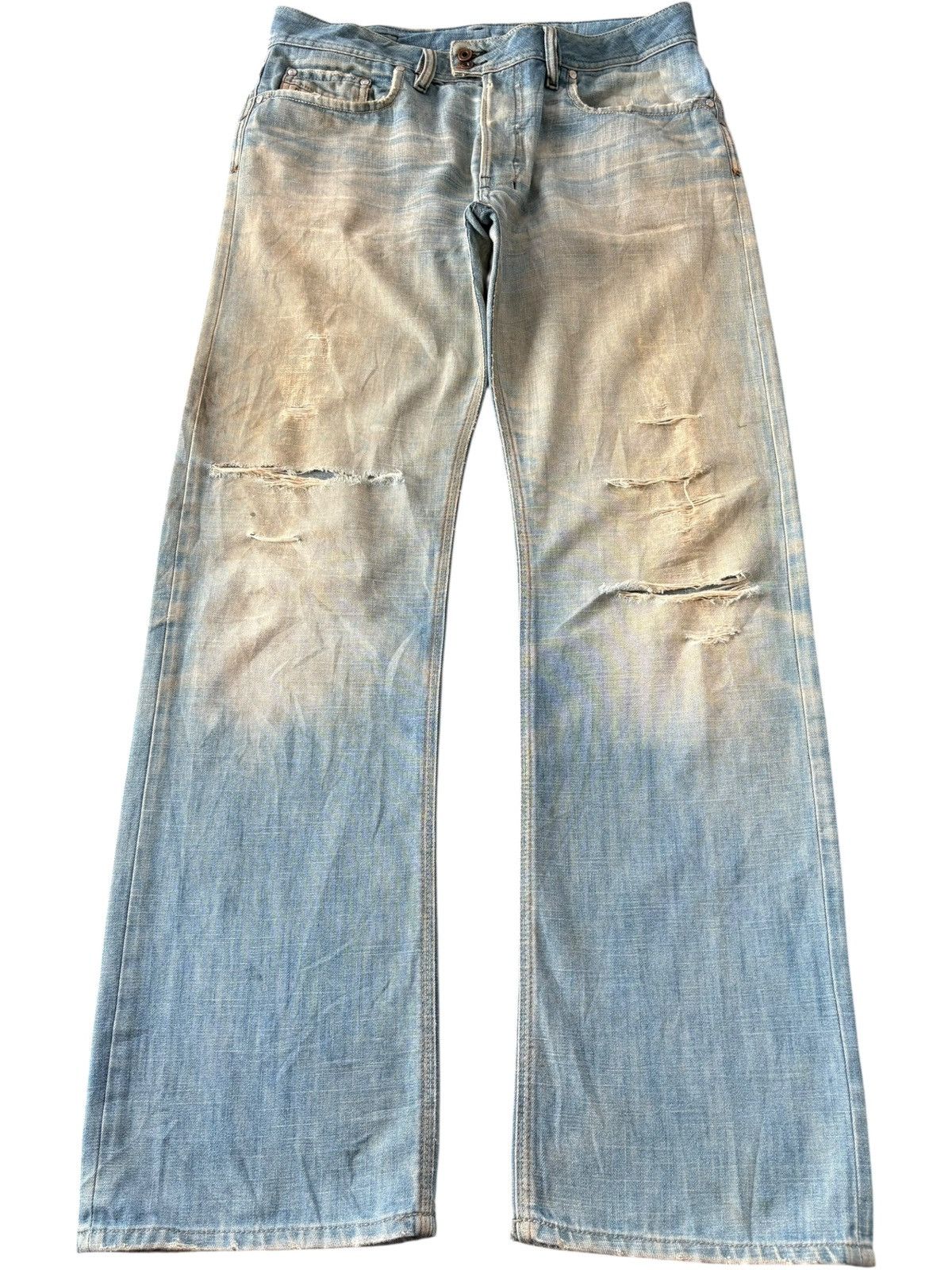 Diesel Vintage Italy Diesel Mud Wash Distressed Baggy Jeans Size US 32 / EU 48 - 1 Thumbnail