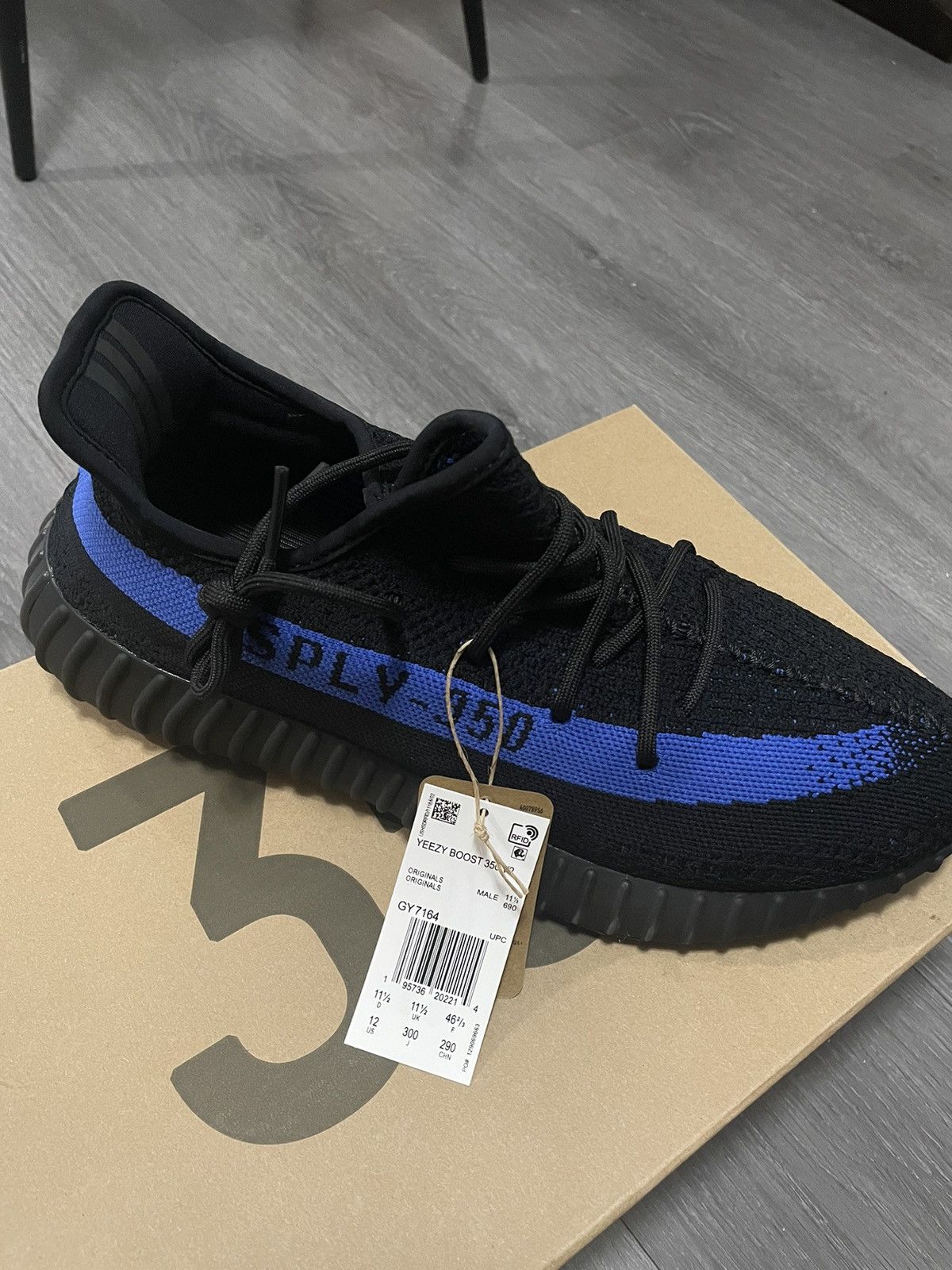 image of Yeezy Season Yeezy 350 V2 Dazzling Blue Shoes in Black, Men's (Size 12)
