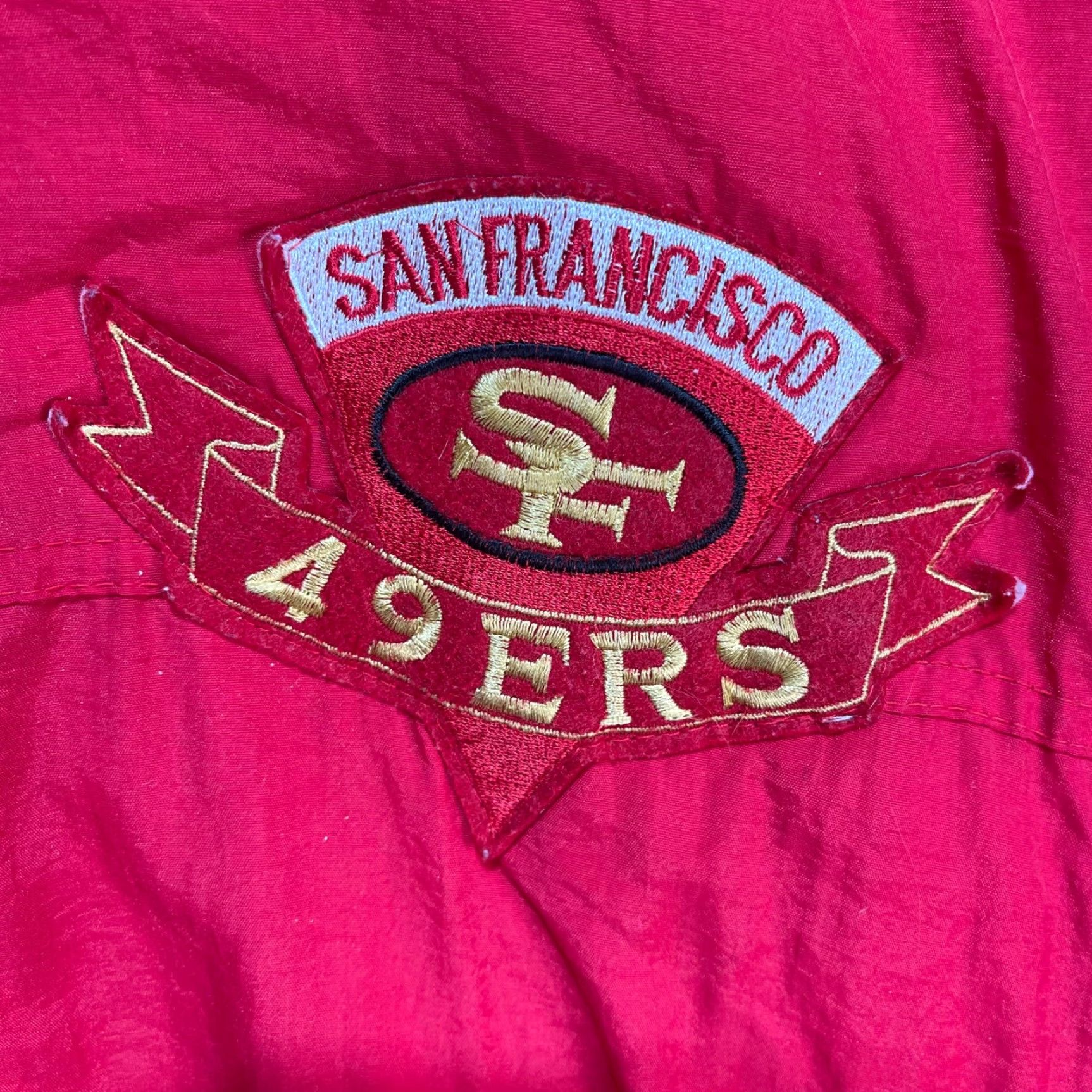 Vintage VINTAGE Hawk Activewear Sports San Francisco 49ers Hooded Jacket XL Red Puffer Jacket Mens Size US XL / EU 56 / 4 - 3 Thumbnail