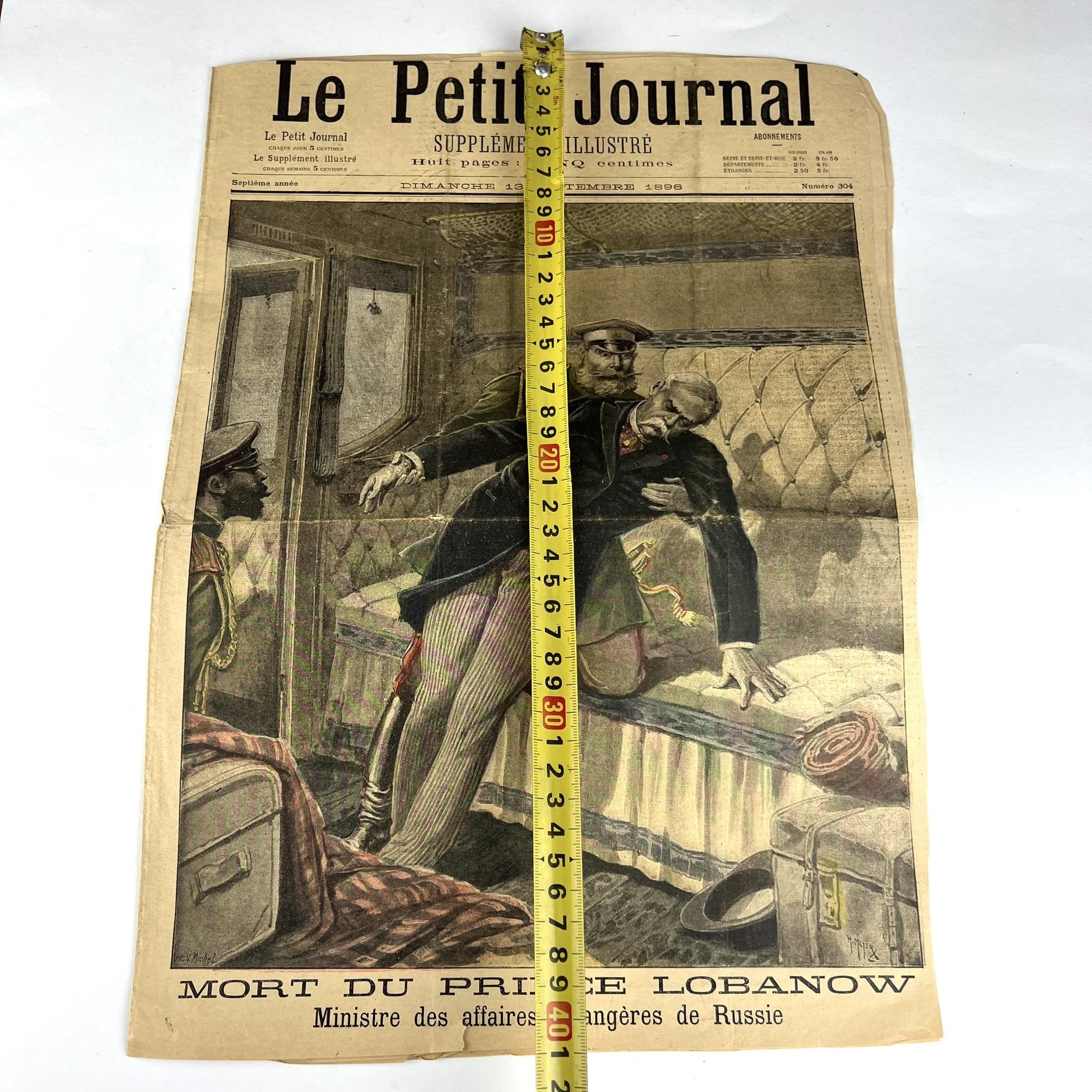 Other 1896 old France Newspaper Le Petit Journal Death of Minister Size ONE SIZE - 5 Thumbnail