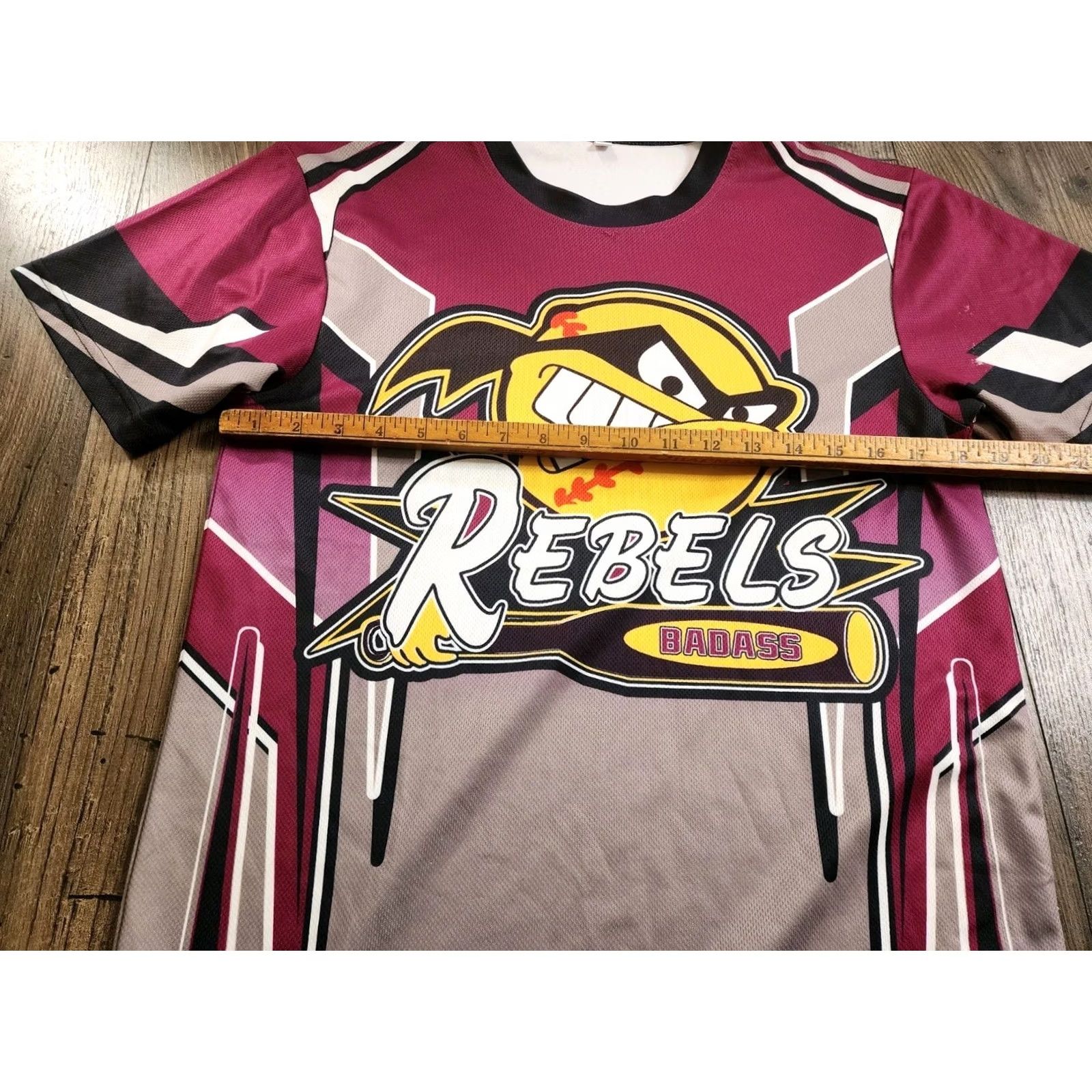Vintage Mens M Badass Rebels Softball Jersey T Shirt Distressed Muscle Nike Shirts: No, incorrect Size US M / EU 48-50 / 2 - 3 Thumbnail