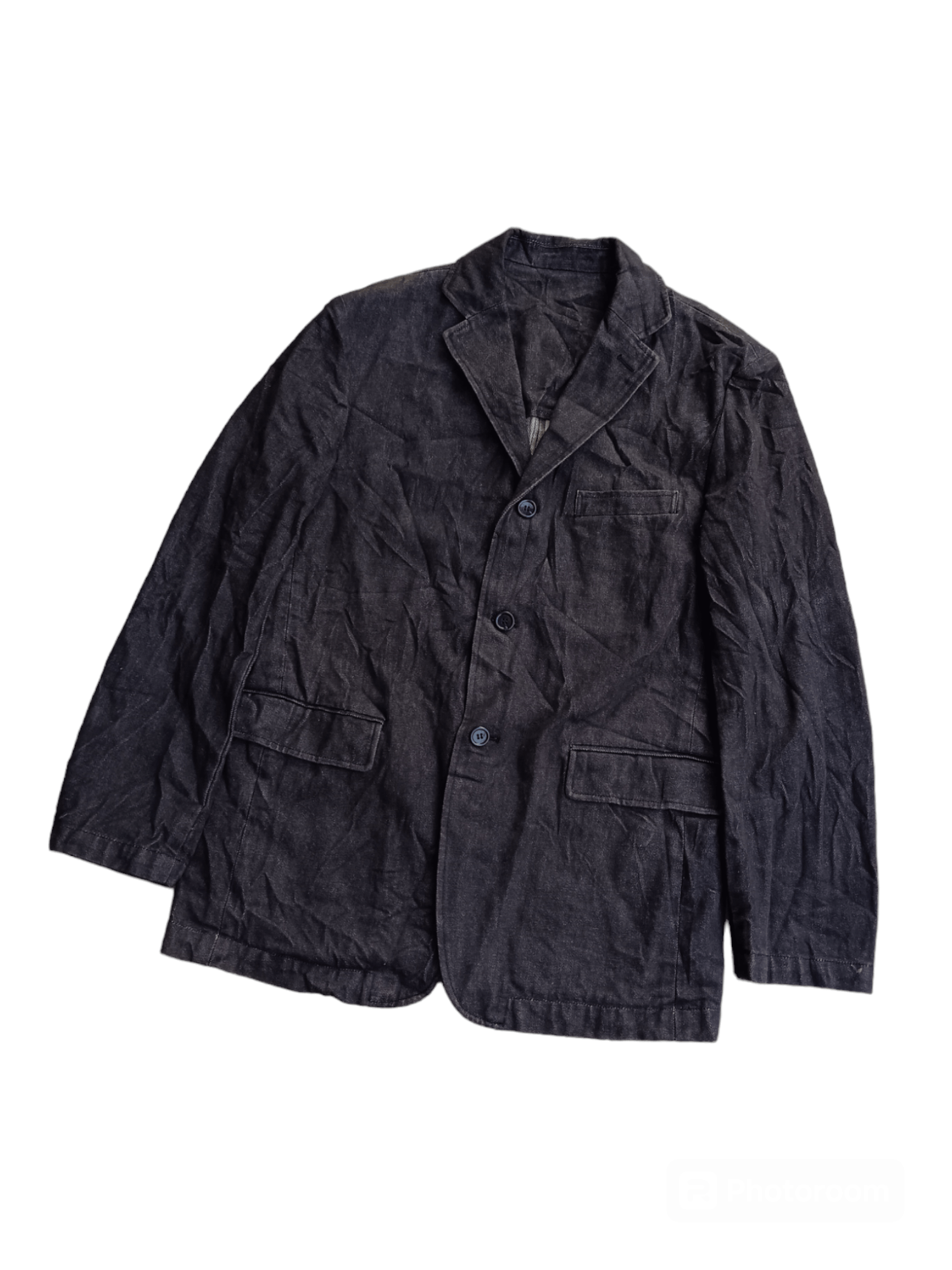 Japanese Brand Vintage Jun men japanese denim blazer jacket Size US L / EU 52-54 / 3 - 2 Thumbnail