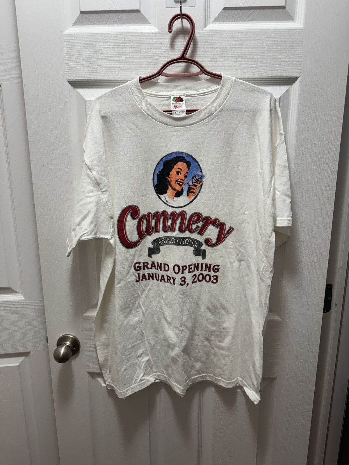 Fruit Of The Loom Fruit of the Loom Heavy Vintage 2003 Casino Cannery Shirt DS Size US XL / EU 56 / 4 - 1 Thumbnail