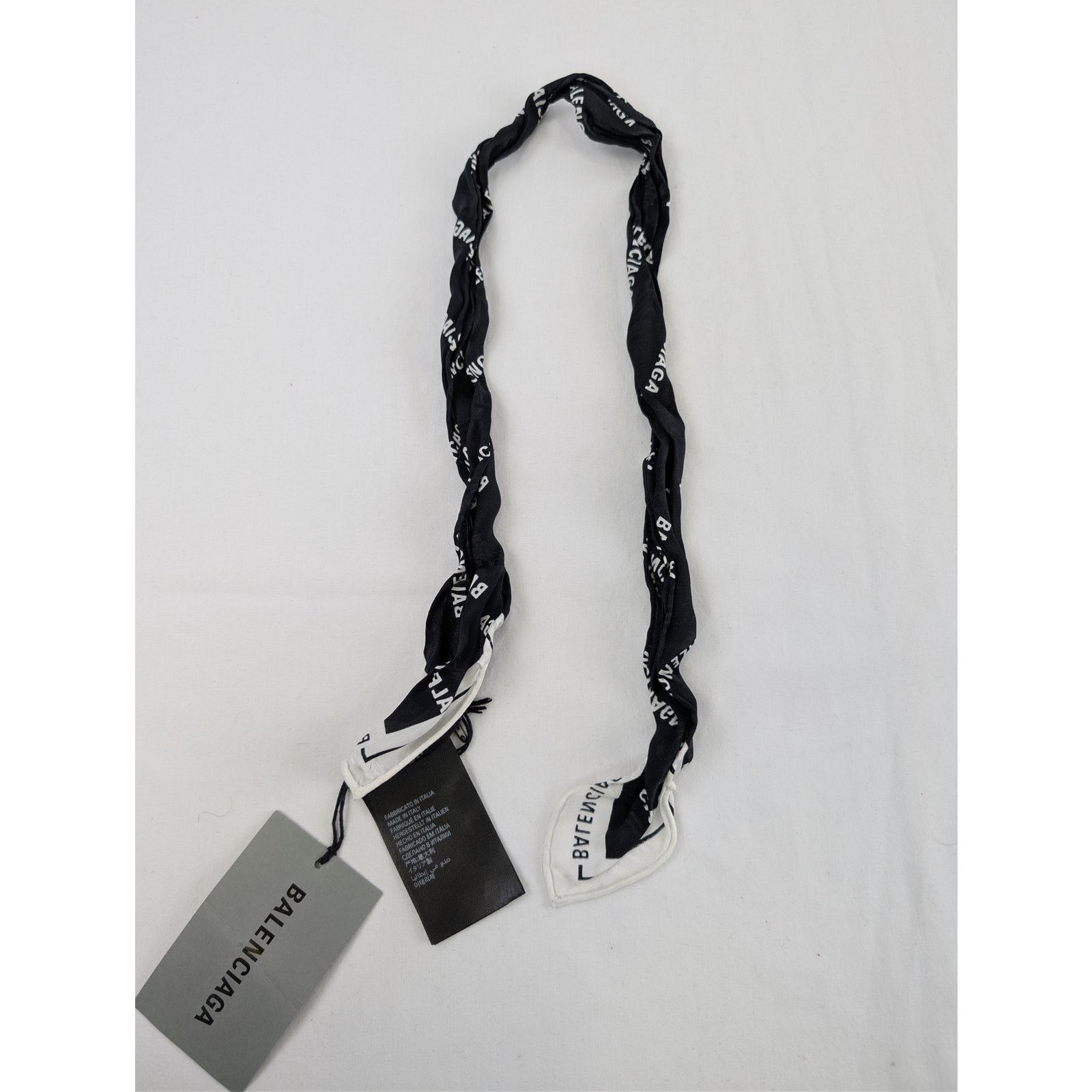 Balenciaga o1rshd1 Q:2/OS/ SC All Over Cropped Jacquard BB Monogram Tie Size ONE SIZE - 1 Thumbnail