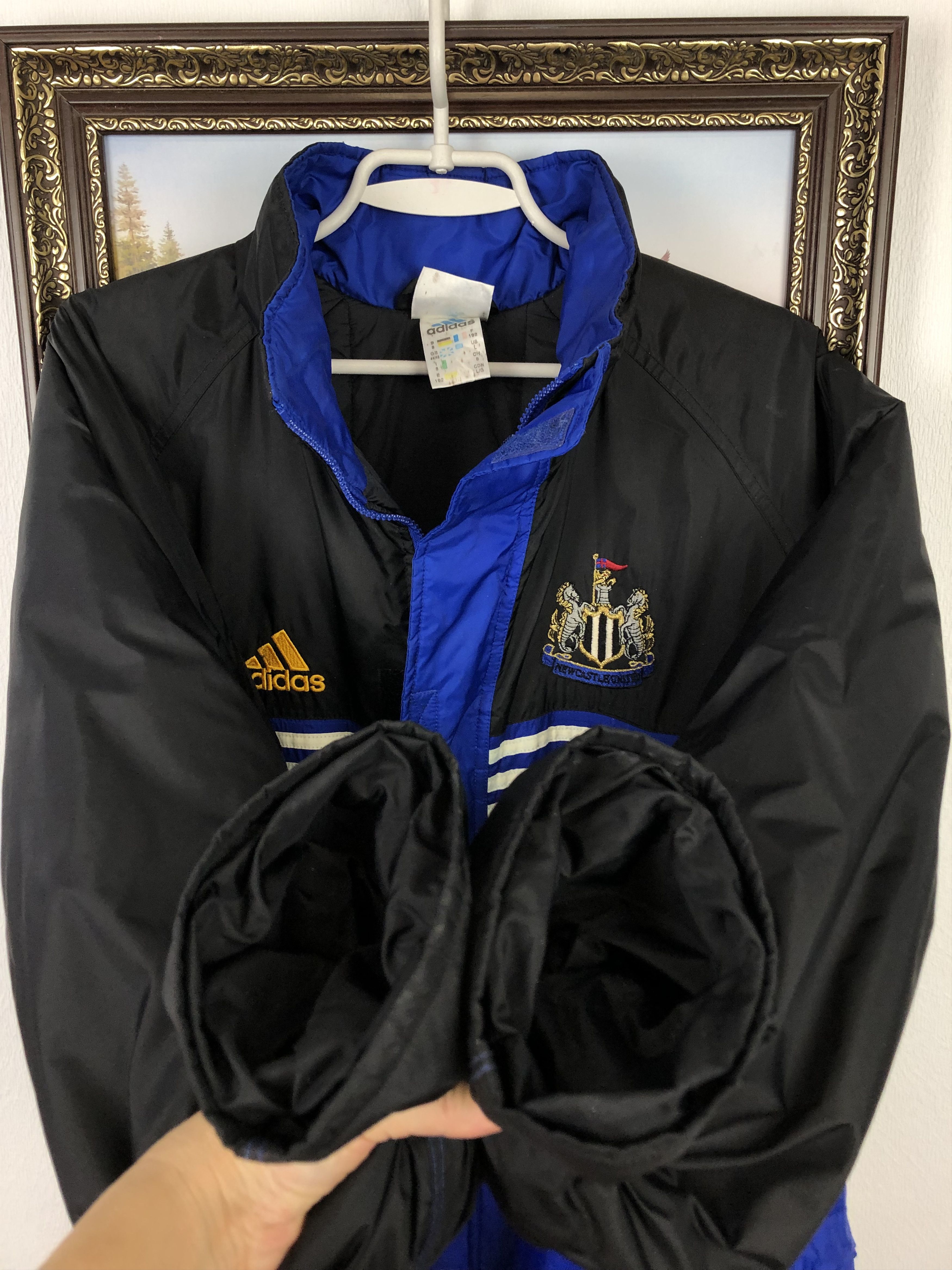 Adidas Vintage Adidas Newcastle United Football Jacket Bomber Size US XL / EU 56 / 4 - 5 Thumbnail