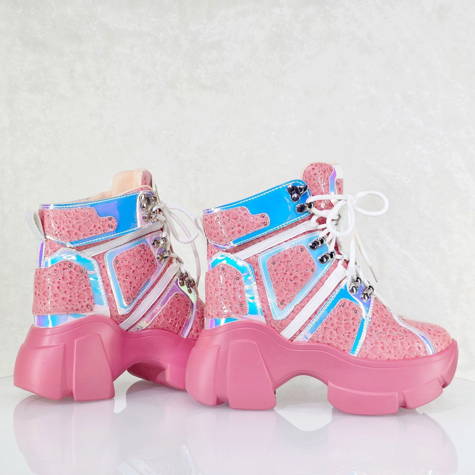 Other Passion Wang Pink Platform Sneaker Hidden Wedge Streetwear K Size US 6.5 / IT 36.5 - 9 Thumbnail