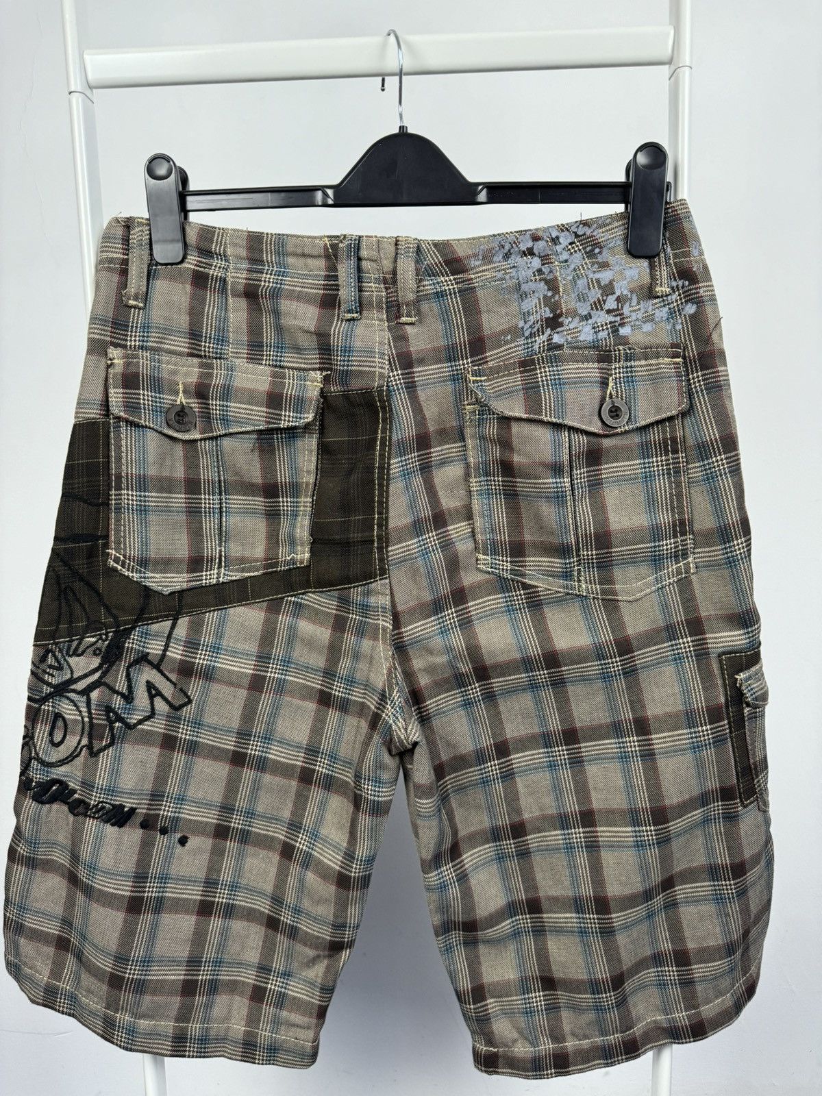 Volcom Vintage Volcom Scout Cargo Checkered Shorts Size US 34 / EU 50 - 2 Thumbnail