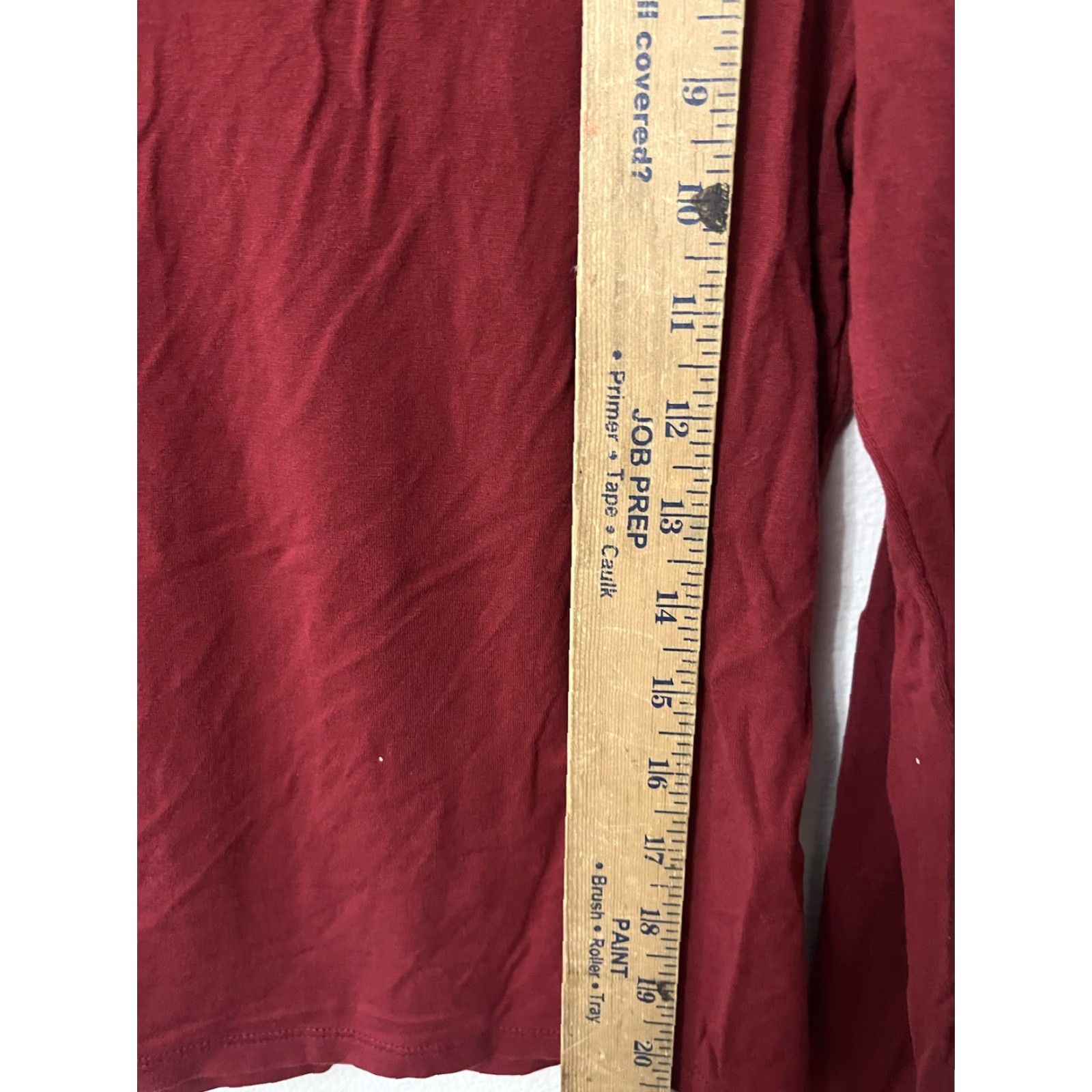Banana Republic Vintage Banana Republic Women Medium V-Neck Red Long Sleeve Lace Blouse Tee Shirt Size M / US 6-8 / IT 42-44 - 4 Thumbnail