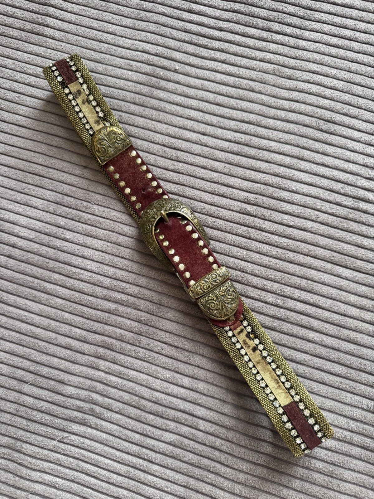 Other Nanni Milano Patchwork Metallic Italian Leather Belt 80cm Size ONE SIZE - 1 Thumbnail