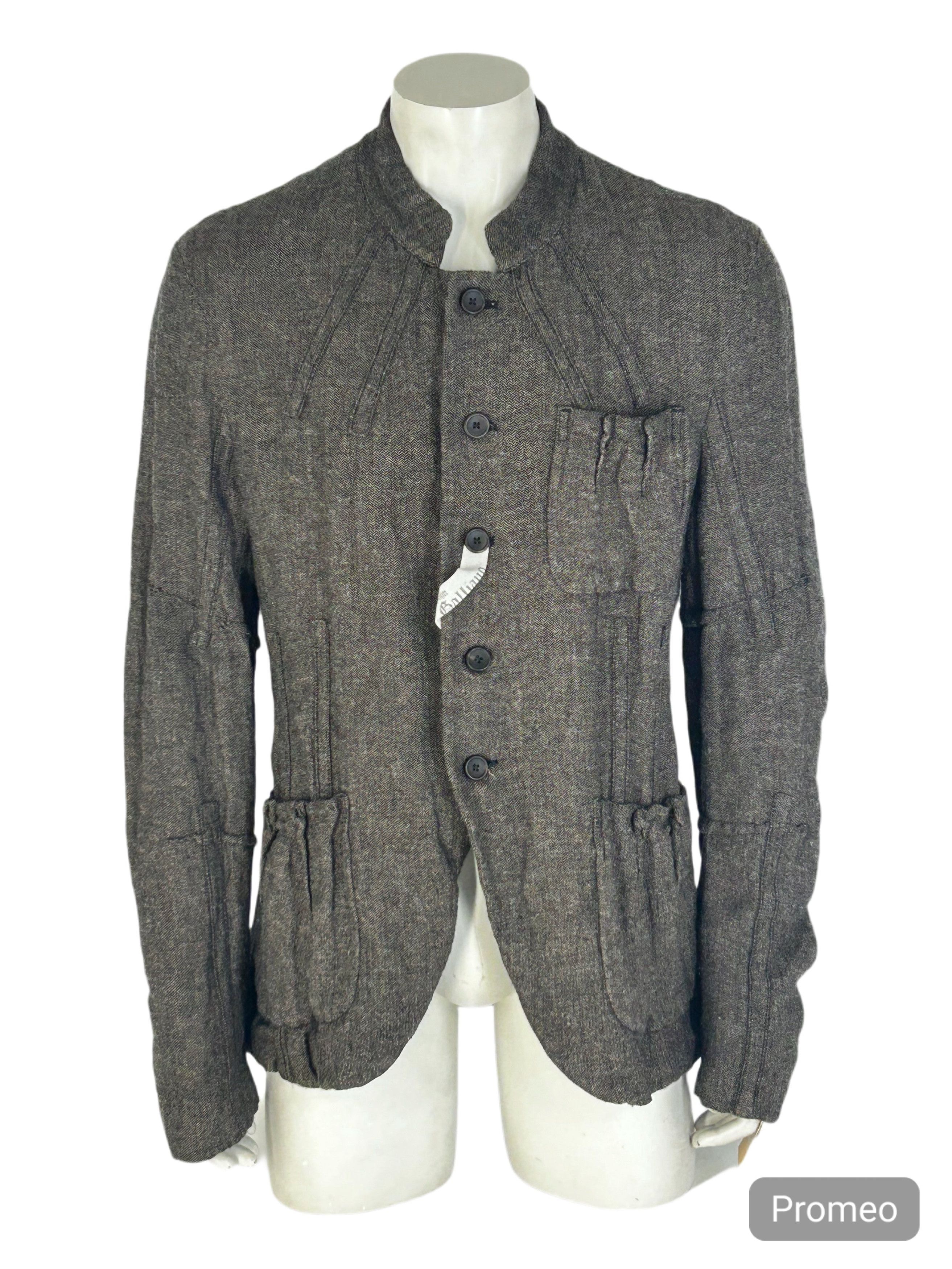John Galliano John Galliano Herring Bone Tunic Jacket - SIZE 54 Size US XXL / EU 58 / 5 - 1 Thumbnail