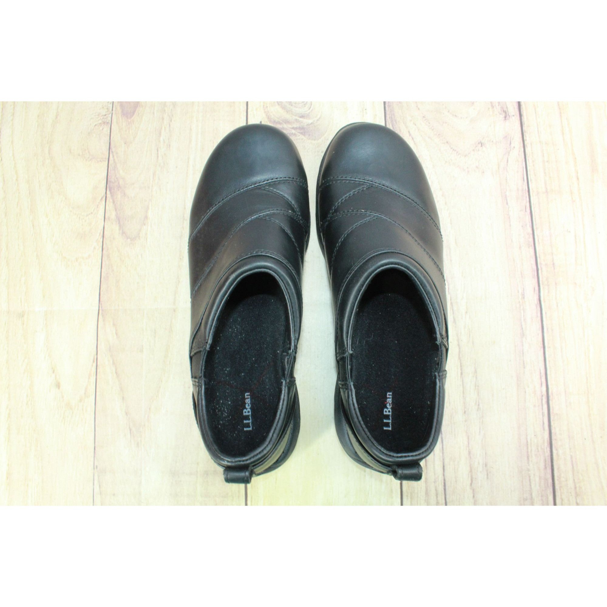 L.L. Bean LL Bean Women's Black Leather Comfort Moccasin Loafers Size US 10 / IT 40 - 7 Thumbnail