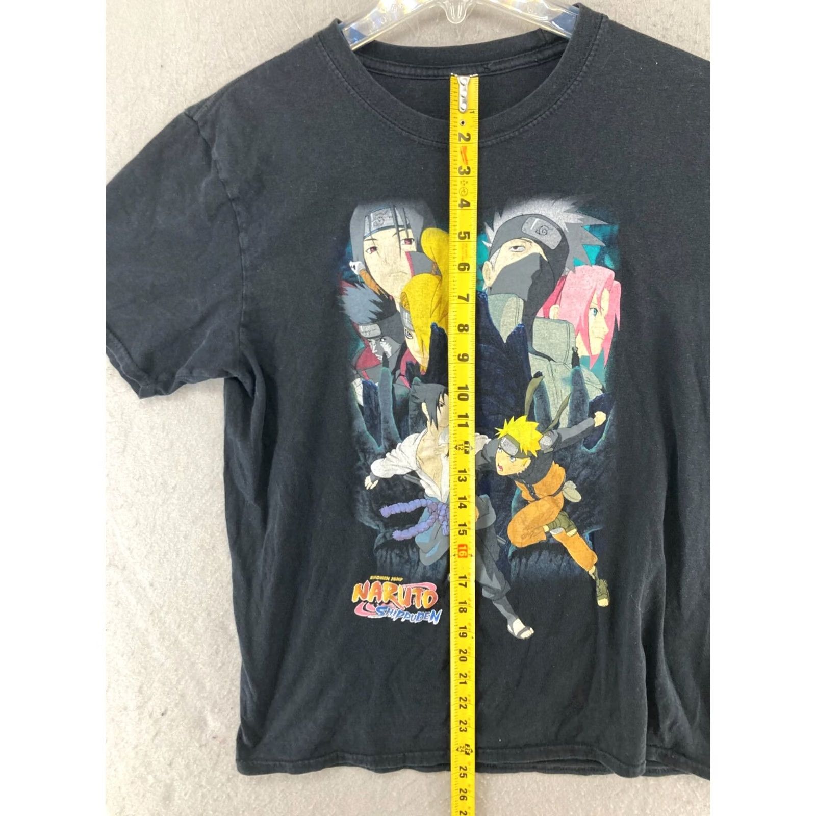 Vintage Naruto Shippuden Mens TShirt Medium Anime Cartoon Shirt Men M Black Cotton Jersey Graphic Print Short Sleeve Crew Neck T-Shirt 2020s Size US M / EU 48-50 / 2 - 3 Thumbnail