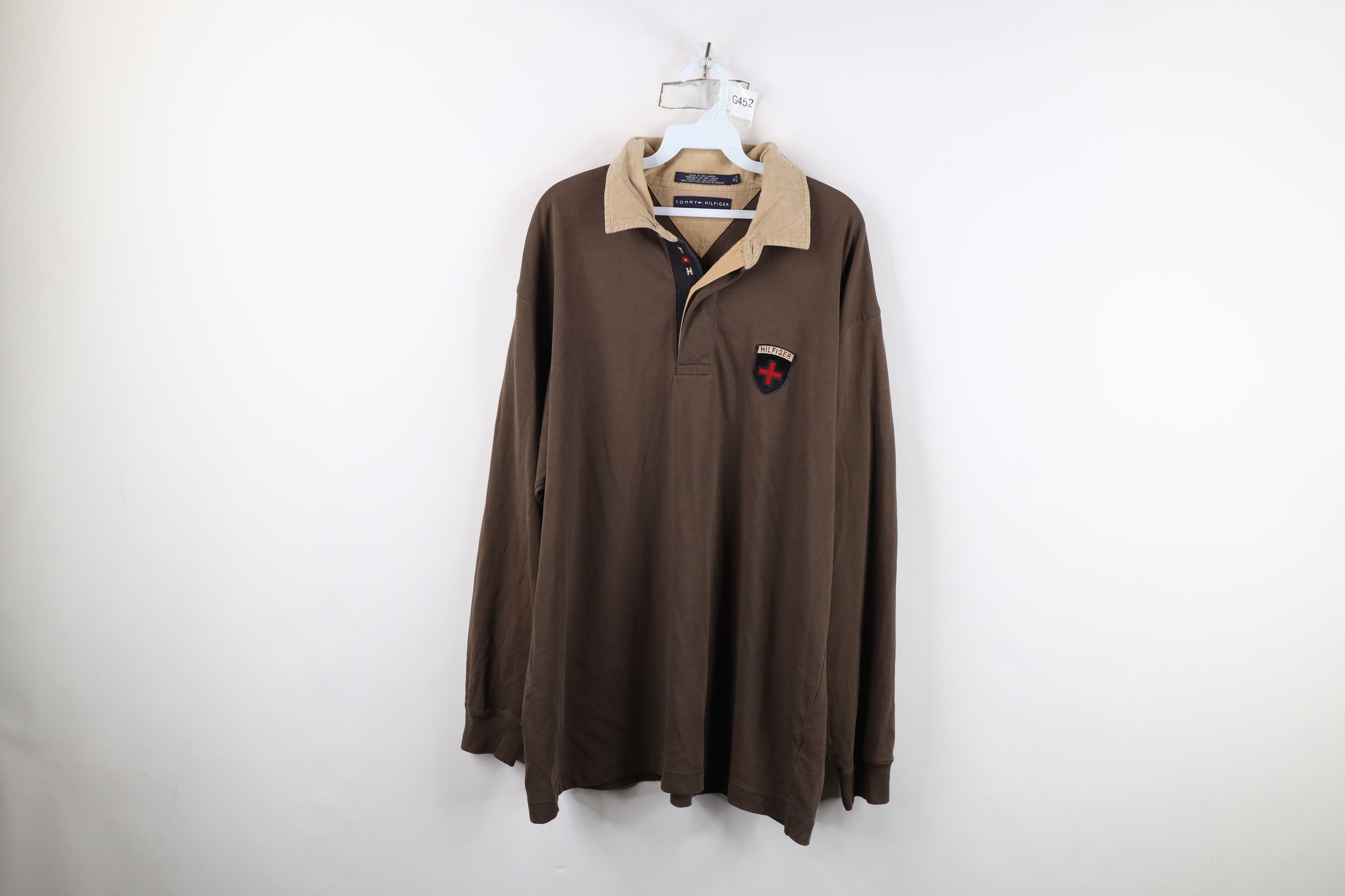 Tommy Hilfiger Vintage 90s Y2K Tommy Hilfiger Patch Long Sleeve Rugby Polo Size US XL / EU 56 / 4 - 1 Thumbnail