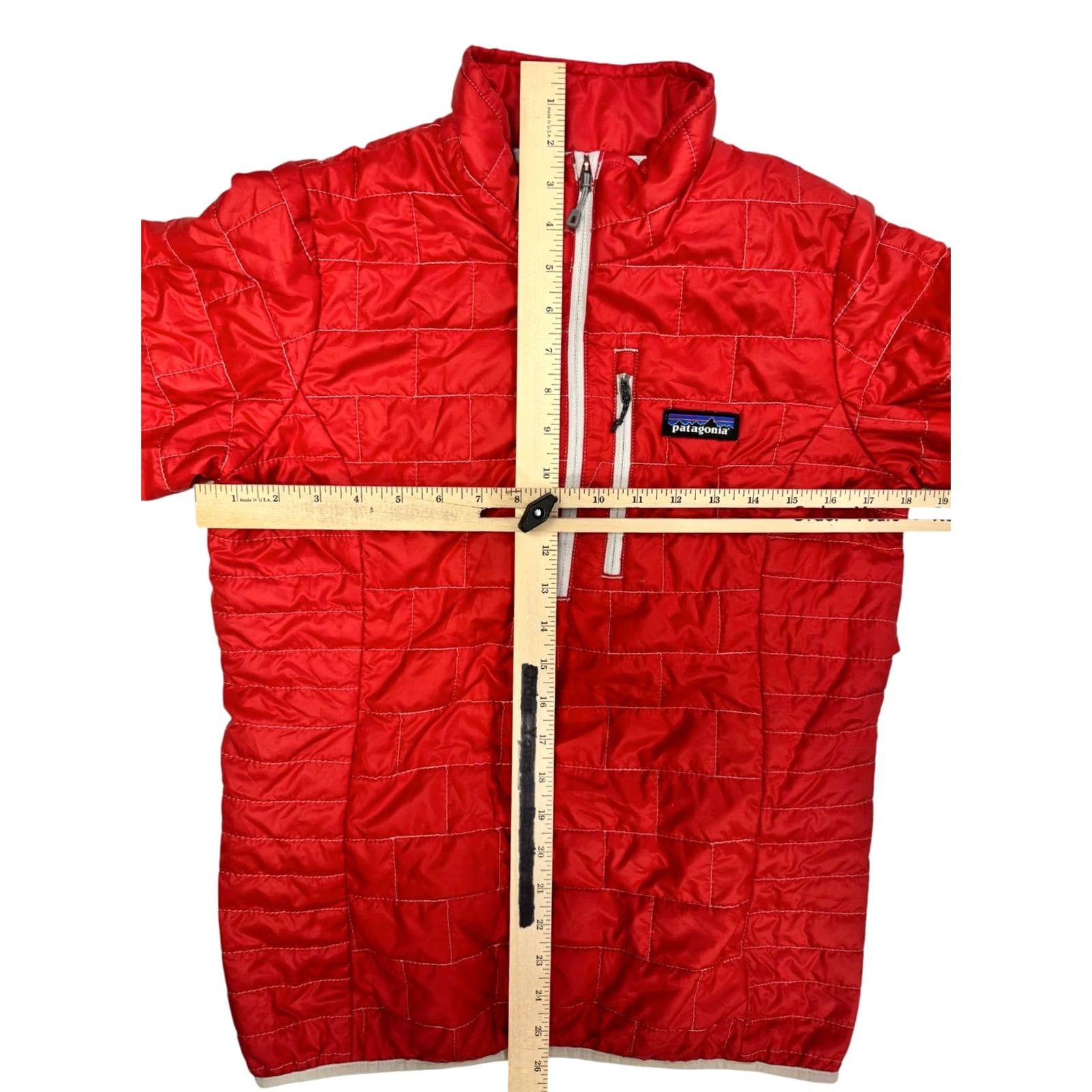 Patagonia Patagonia Womens S Red Nano Puff Quilted 1/2 Zip Pullover Jacket Size S / US 4 / IT 40 - 3 Thumbnail