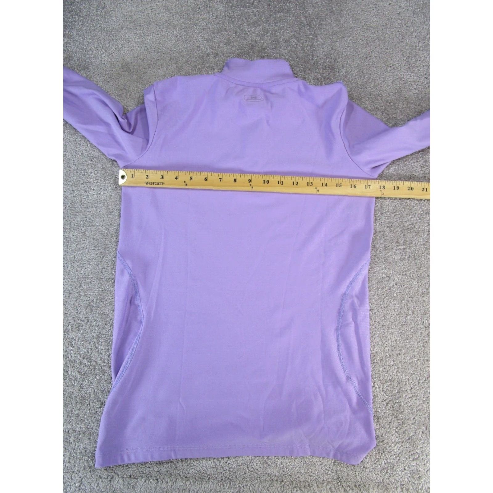 Under Armour VINTAGE Under Armour Women's Sweatshirt Pullover Long Sleeve Zip Mock Neck Activewear Size L Purple 90s Size L / US 10 / IT 46 - 6 Thumbnail