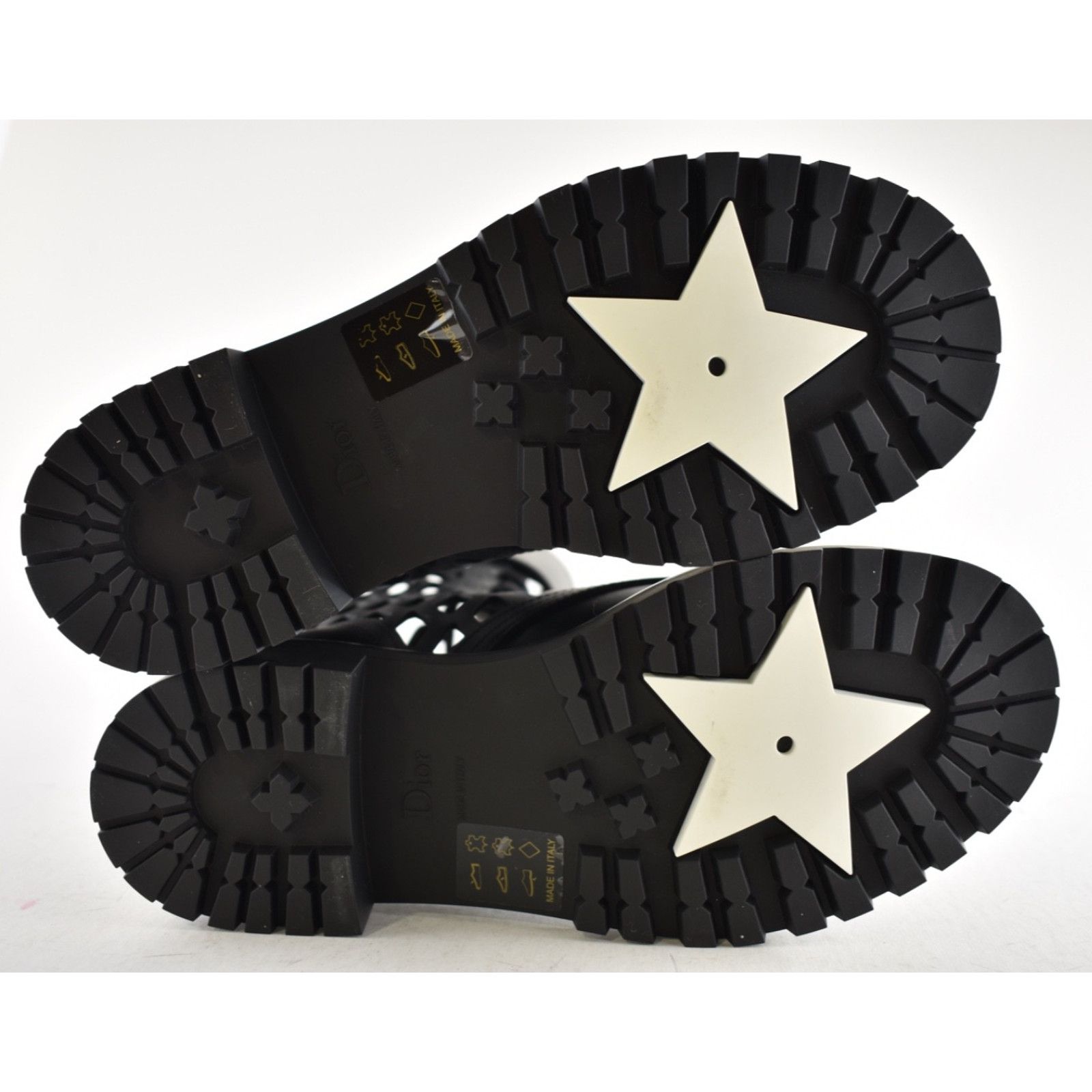 Dior Dior D-Trap Black Leather Cut Out Military Combat Lace Up Size US 6 / IT 36 - 18 Thumbnail