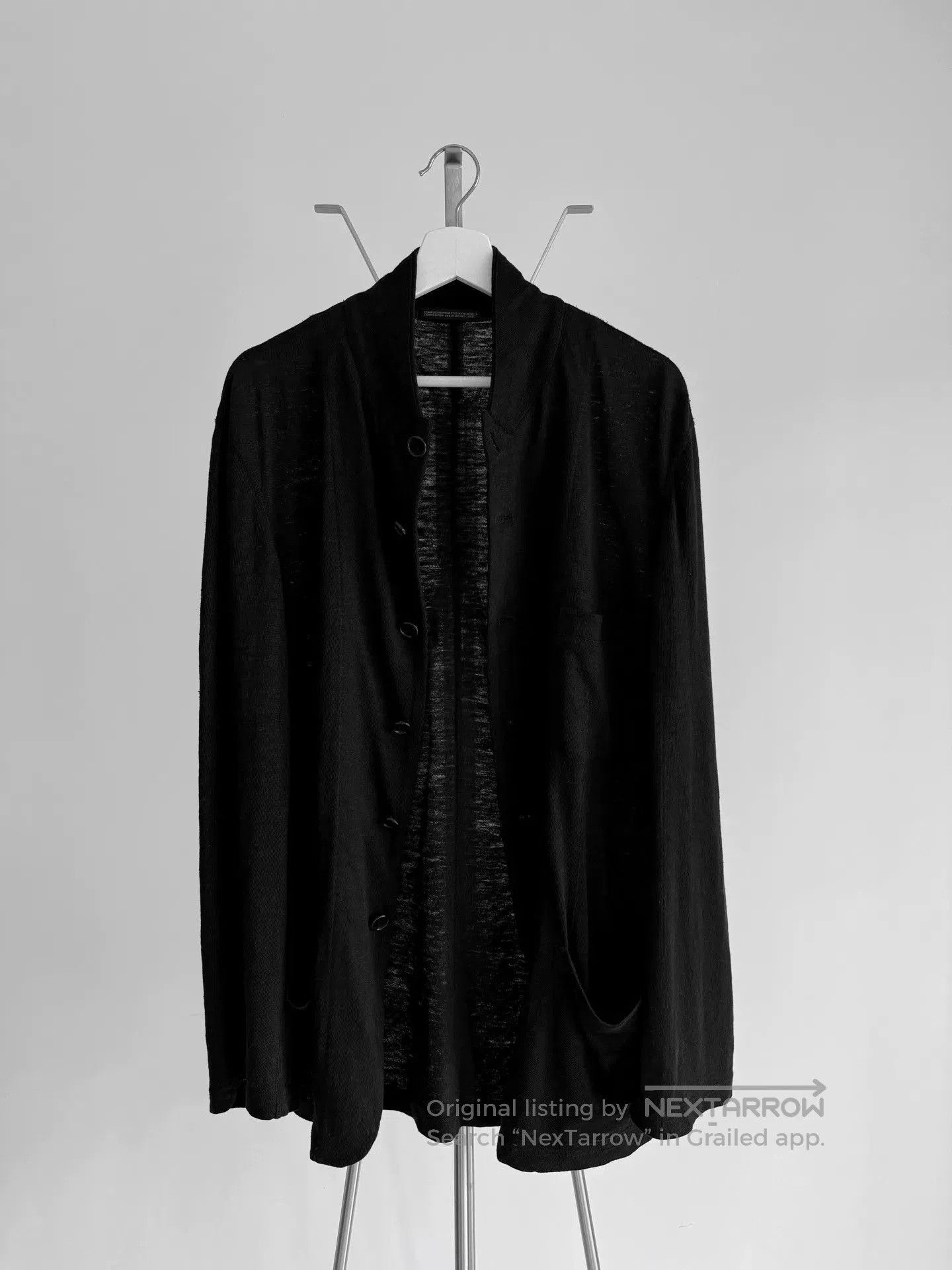 Yohji Yamamoto Yohji Yamamoto Black Linen Suit Jacket. Size US XL / EU 56 / 4 - 2 Thumbnail
