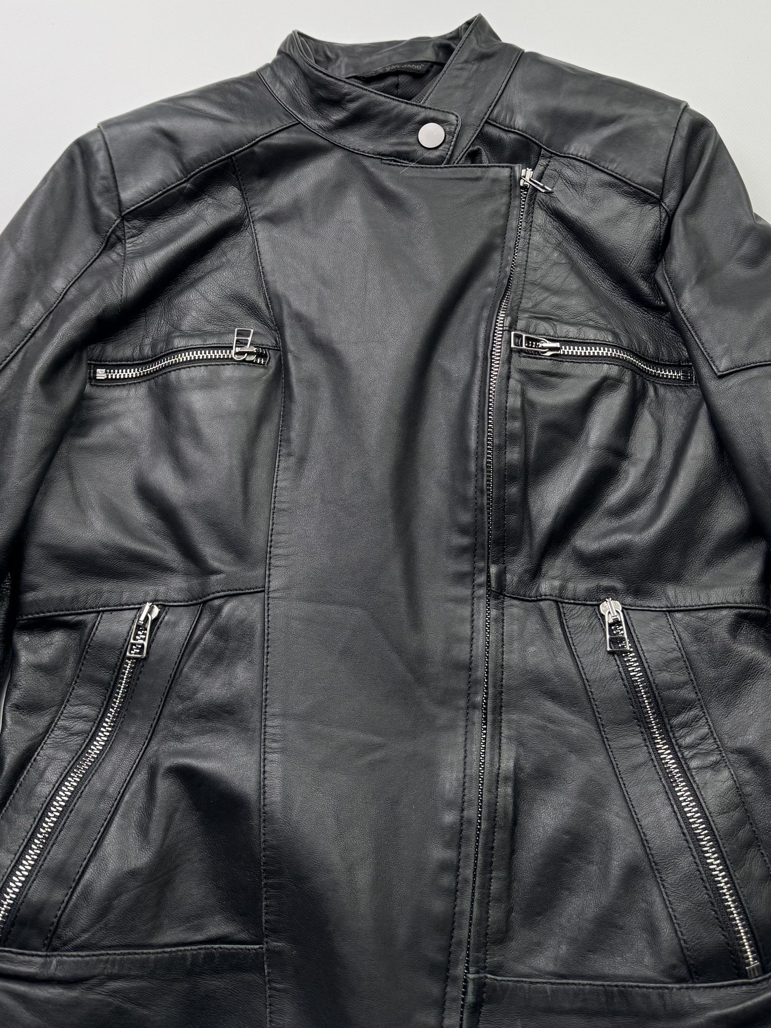 Japanese Brand Vintage Cropped Leather Jacket With Zipper B429(V521)E2 Size M / US 6-8 / IT 42-44 - 4 Thumbnail