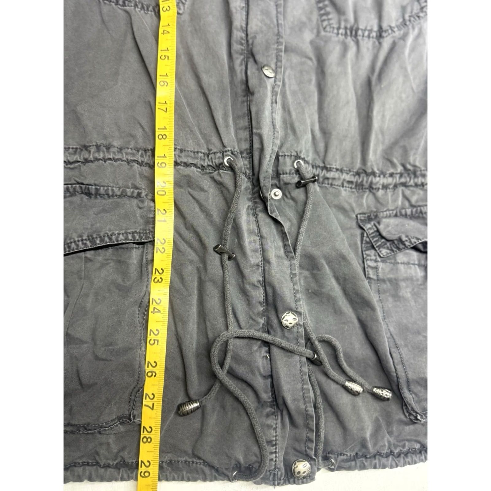Buffalo David Bitton VINTAGE Army Parka Womens Hooded Jacket Gray Large (Note: Vintage rule applied; if not vintage, omit) Size L / US 10 / IT 46 - 3 Thumbnail