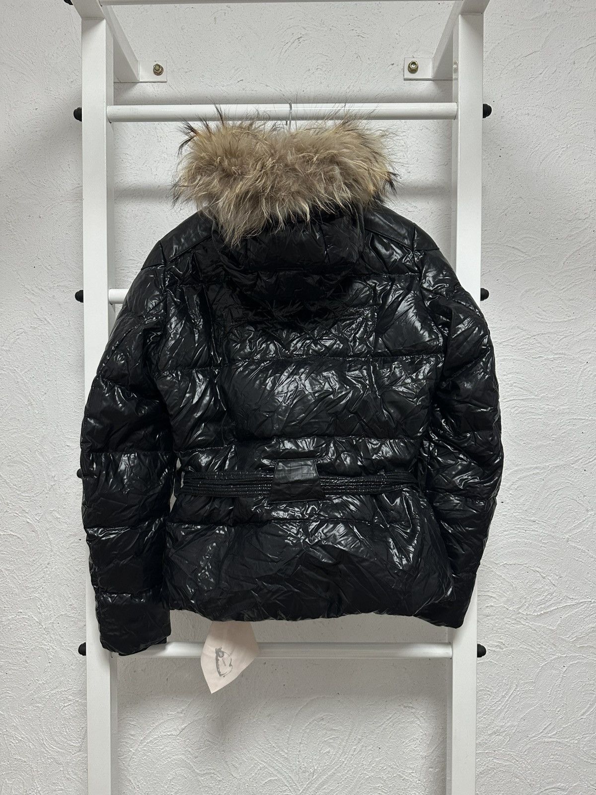 Jean Charles De Castelbajac JC de CASTELBAJAC Women’s Down Jacket, Black Glossy, Size L Size L / US 10 / IT 46 - 3 Thumbnail