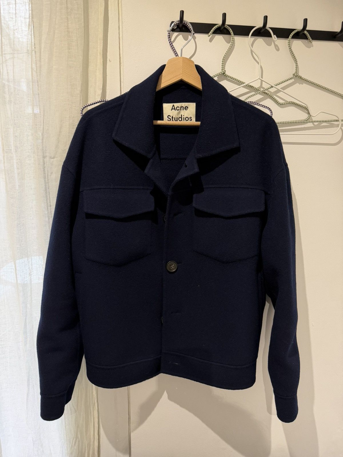 Acne Studios Acne studios wool jacket dark blue Size US S / EU 44-46 / 1 - 1 Thumbnail