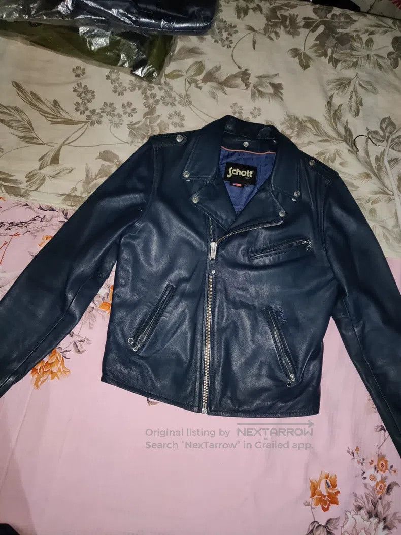 Schott Schott Motorcycle leather jacket lambskin Size US L / EU 52-54 / 3 - 1 Thumbnail