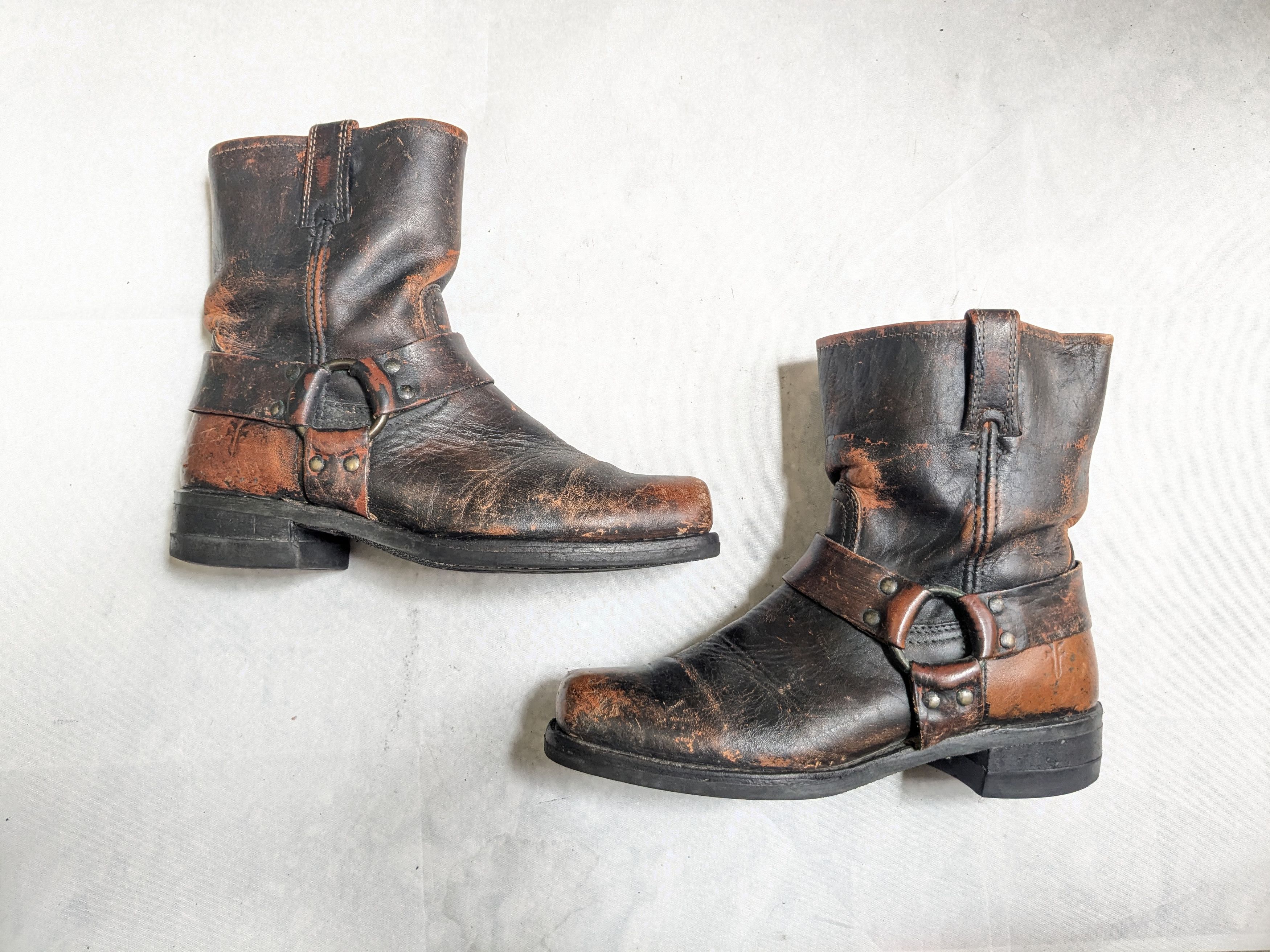 Frye Frye Harness Boots Brown Leather 9 Motorcycle Biker Size US 9 / EU 42 - 1 Thumbnail