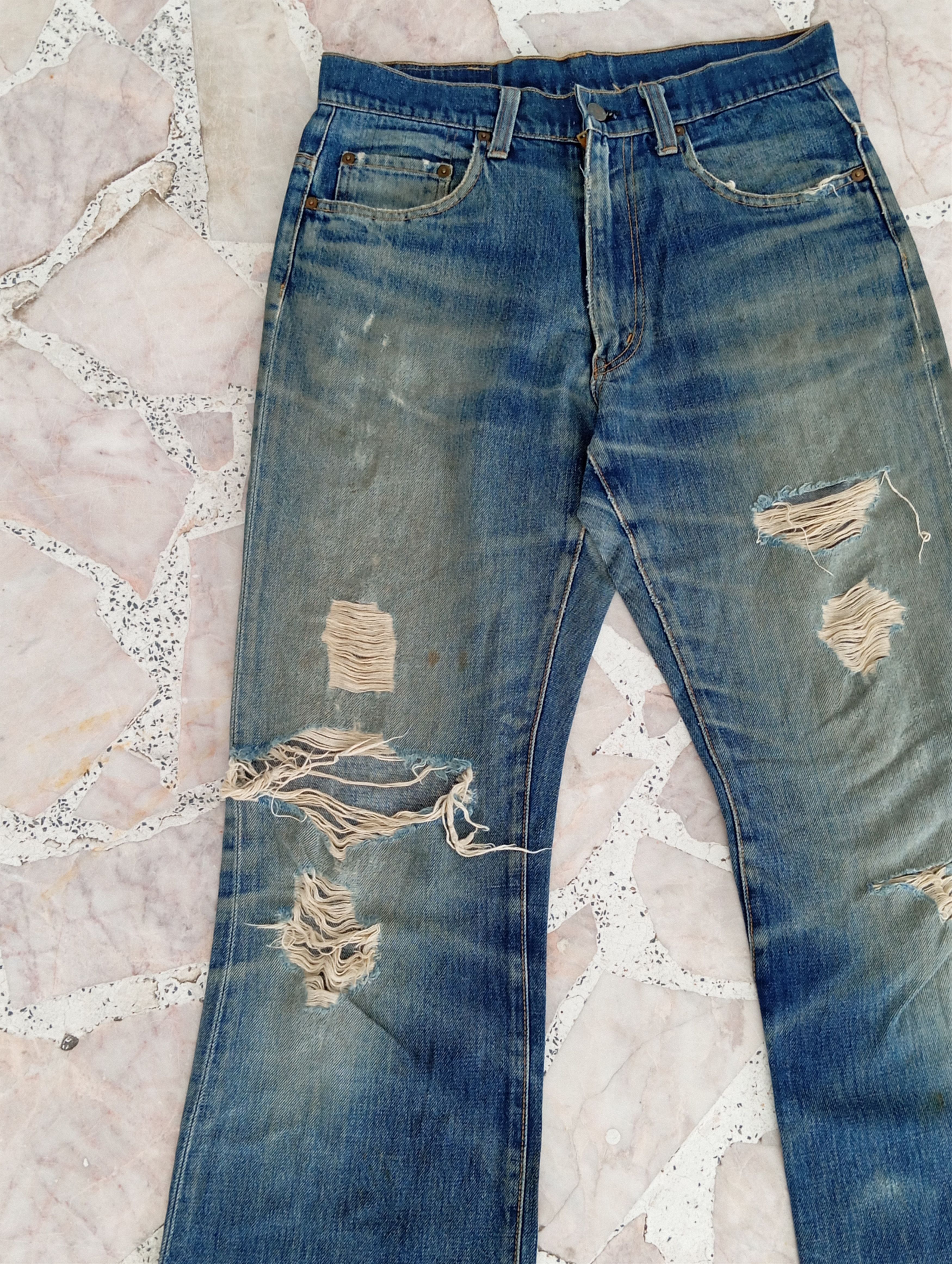 Denime × Vintage Distressed Denime Size US 30 / EU 46 - 4 Thumbnail