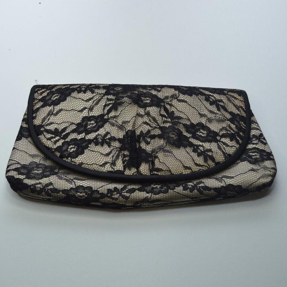Designer Elegant Black Lace Clutch Size ONE SIZE - 1 Thumbnail