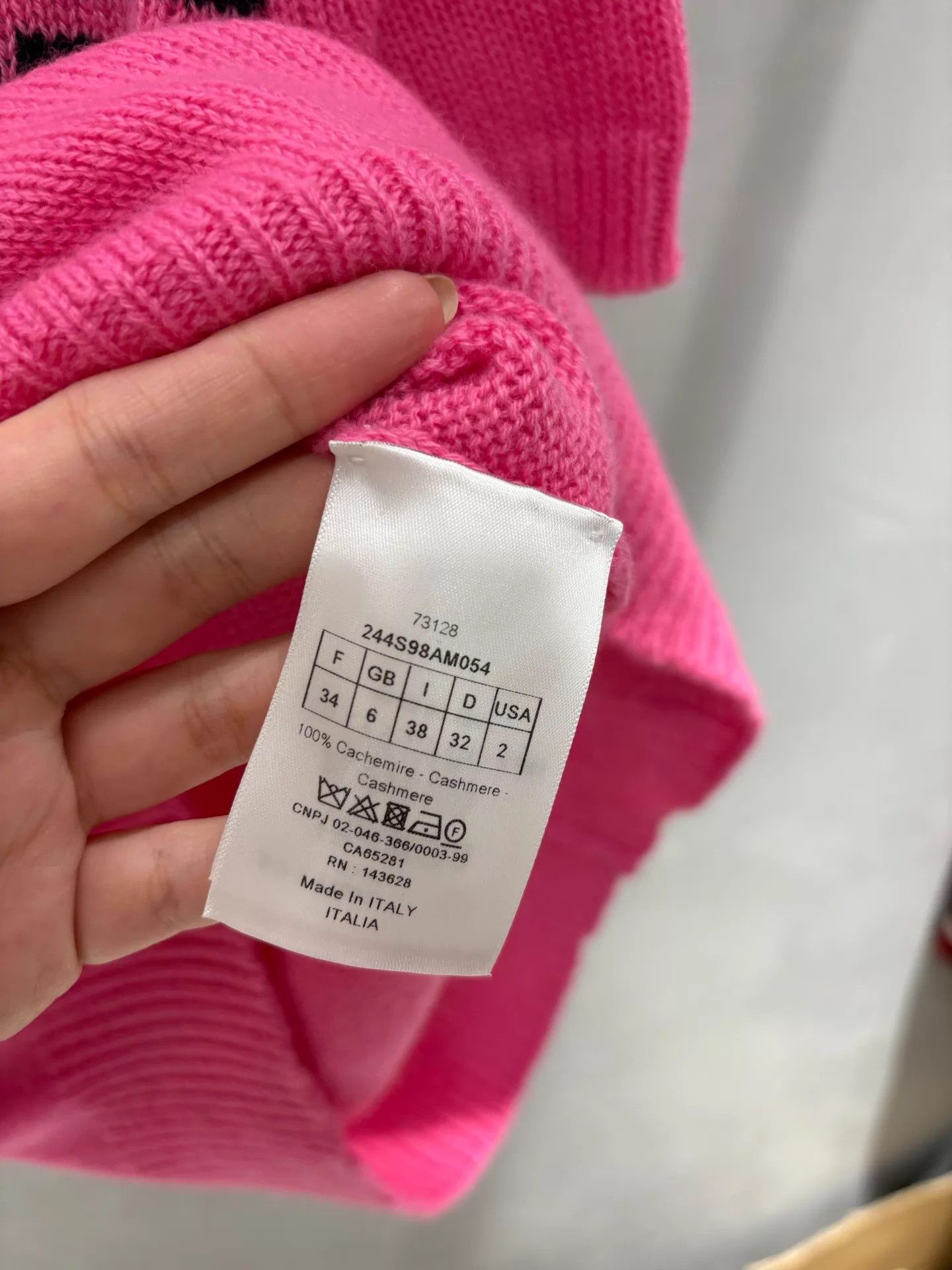 Dior Dior Pink Lucky Star Cashmere Knit Short-Sleeve 34 Size XS / US 0-2 / IT 36-38 - 4 Thumbnail