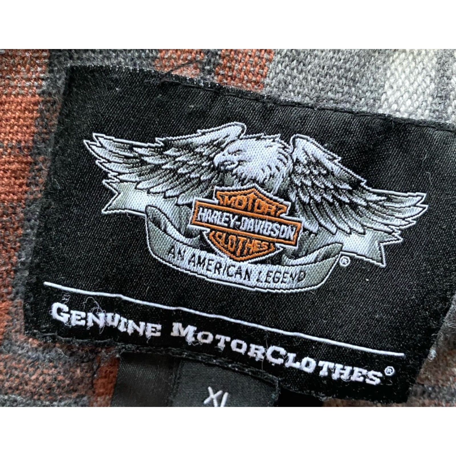 Harley Davidson VINTAGE Harley-Davidson Button-Up Shirt Flannel Lined Embroidered Pockets XL Men Missing Button Repair Needed Size US XL / EU 56 / 4 - 4 Thumbnail