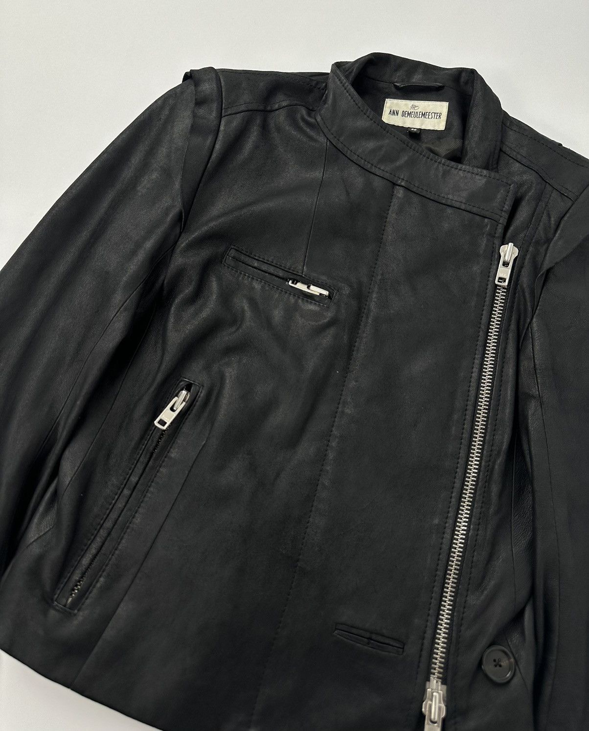 Ann Demeulemeester Ann Demeulemeester Asymmetrical Multi-Zipper Biker Leather Size S / US 4 / IT 40 - 6 Thumbnail