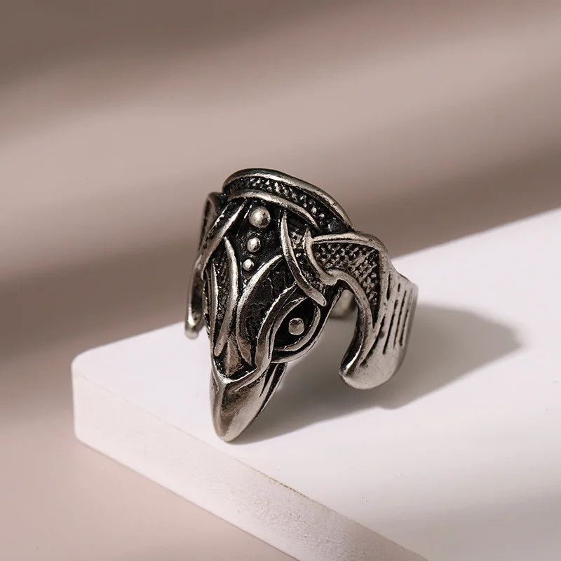Japanese Brand × Jewelry × Vintage Creative Retro Style Crow Head Ring Size ONE SIZE - 4 Thumbnail