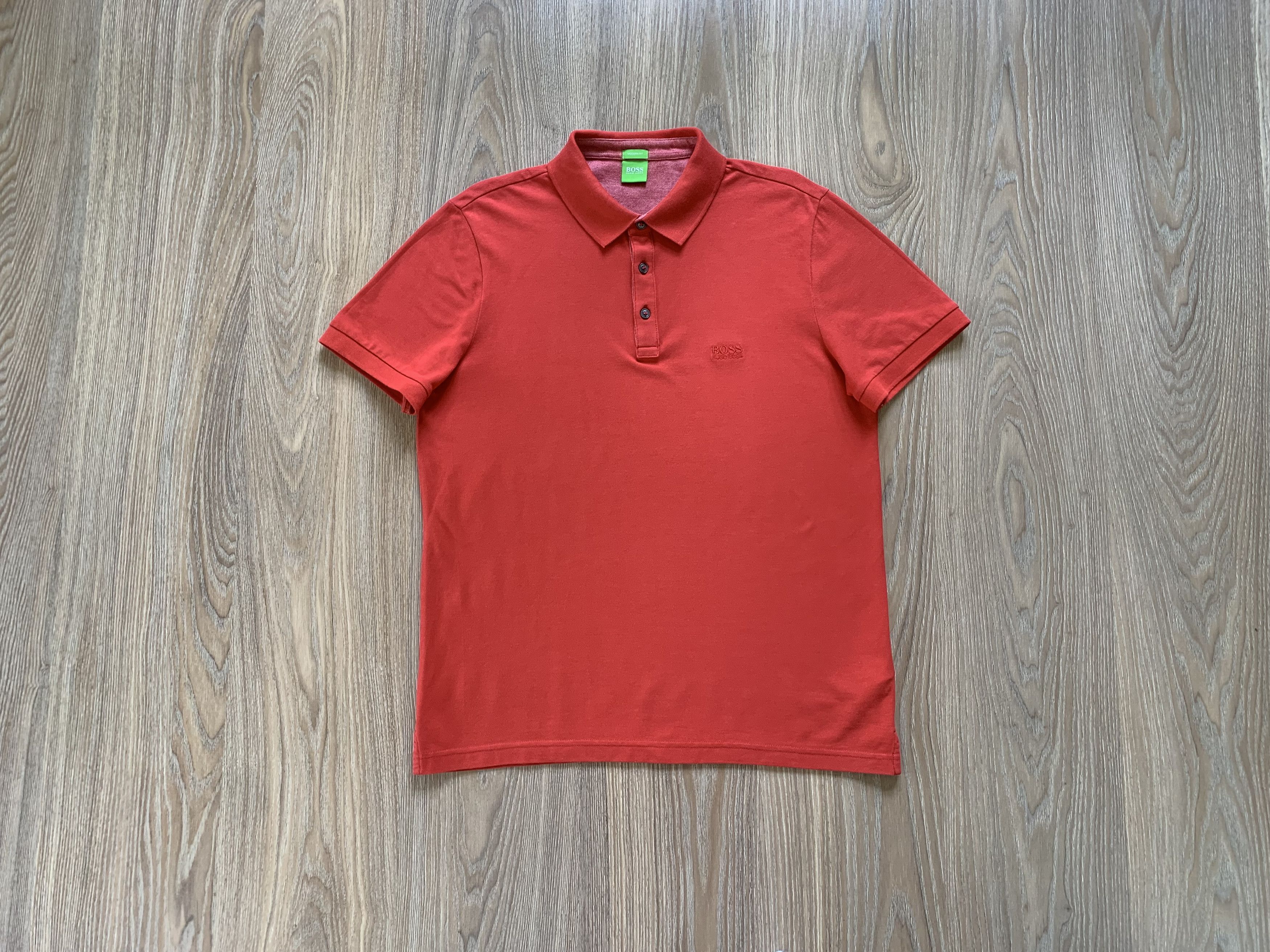 Hugo Boss Hugo Boss Modern Fit Cotton Mens Red Polo Shirt Size US M / EU 48-50 / 2 - 1 Thumbnail