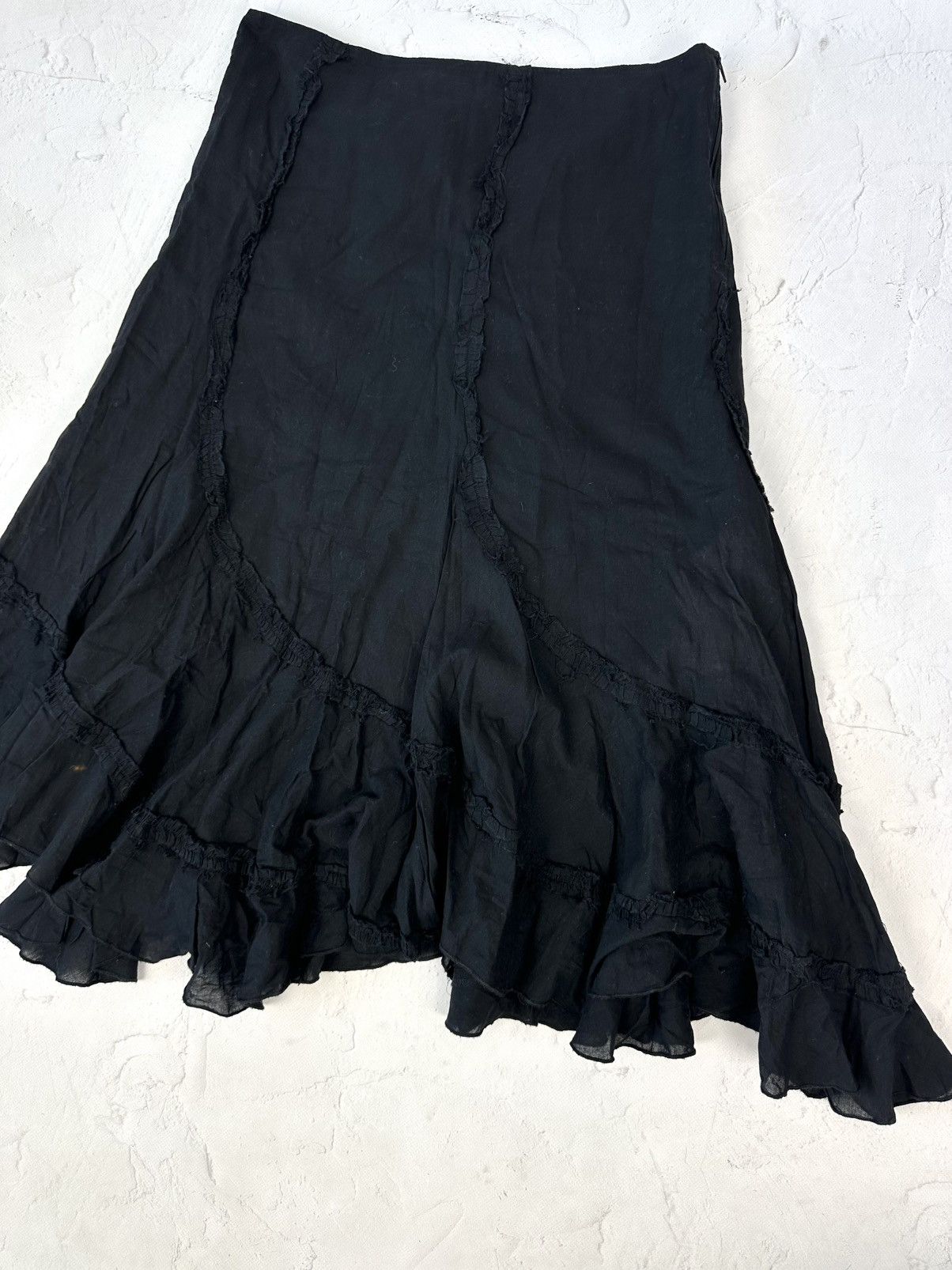 If Six Was Nine × Japanese Brand × Vintage Vintage Flared Black Skirt Size 27" / US 4 / IT 40 - 4 Thumbnail