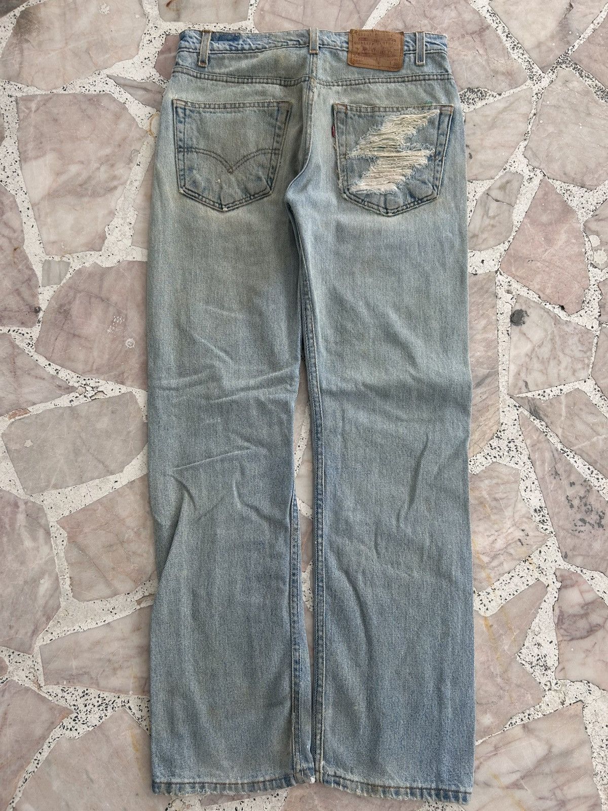 Levi's Levis 505 Vintage Ripped Jeans Size US 31 - 2 Thumbnail