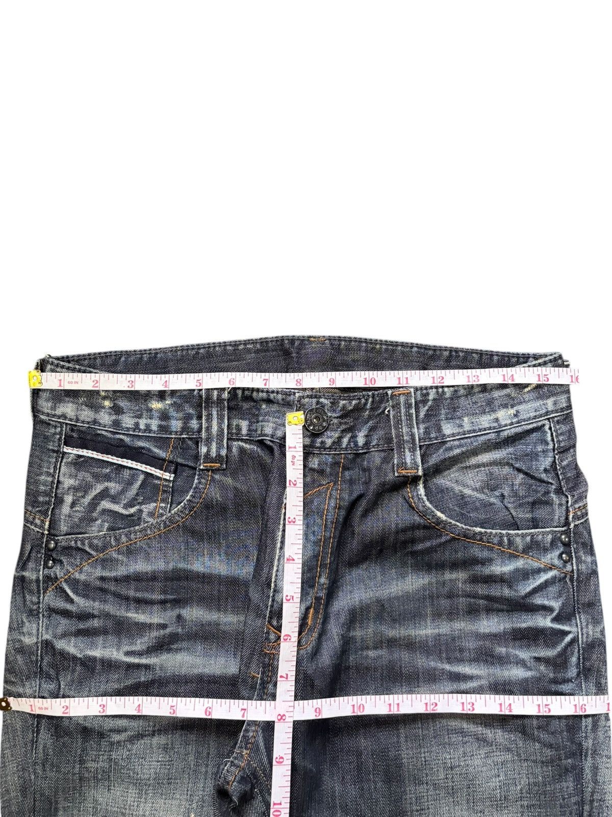 Tornado Mart Vintage Japanese Brand Faded Wash Distress Flare Jeans Size 31" - 6 Thumbnail