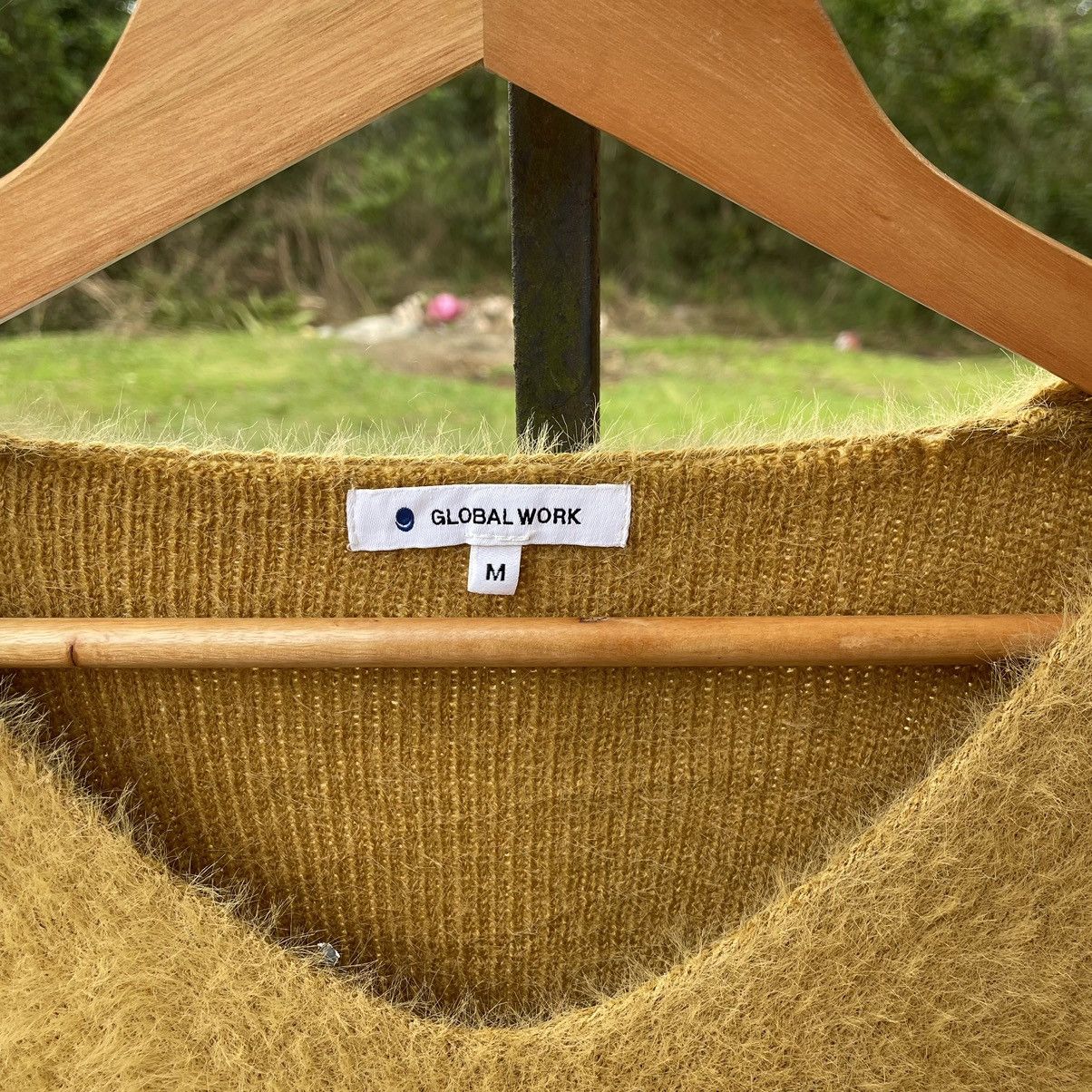 Global Work × Japanese Brand × Vintage 🔥Vintage Global Work Henley Women Wool Mohair Crop Tops Size M / US 6-8 / IT 42-44 - 8 Thumbnail