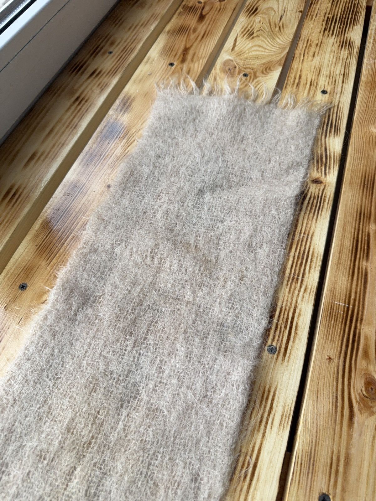 Japanese Brand Retro 80s Rare Vintage All Mohair Plus Scotland Fuzzy Scarf Size ONE SIZE - 5 Thumbnail