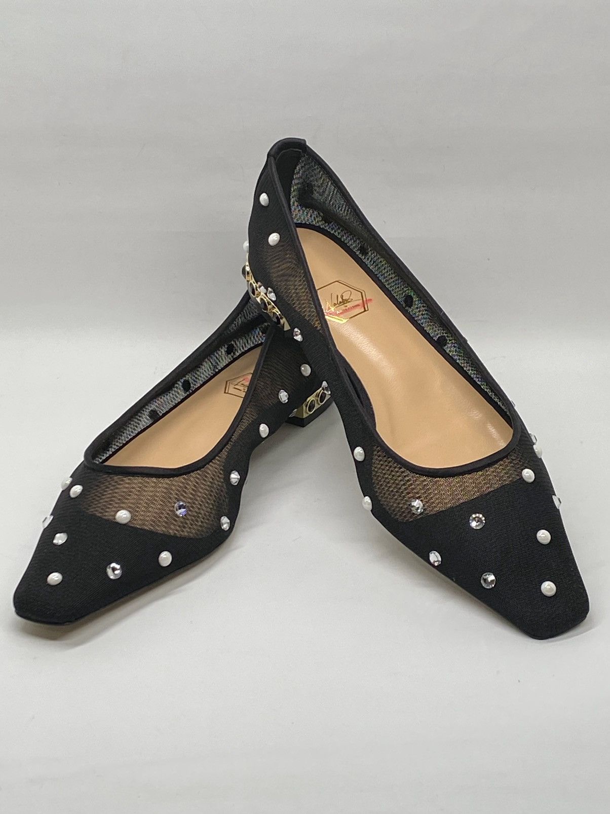 Other Nalebe Aurum Crystal-Embellished Mesh Ballet Flats size 39.5 Size US 9.5 / IT 39.5 - 1 Thumbnail