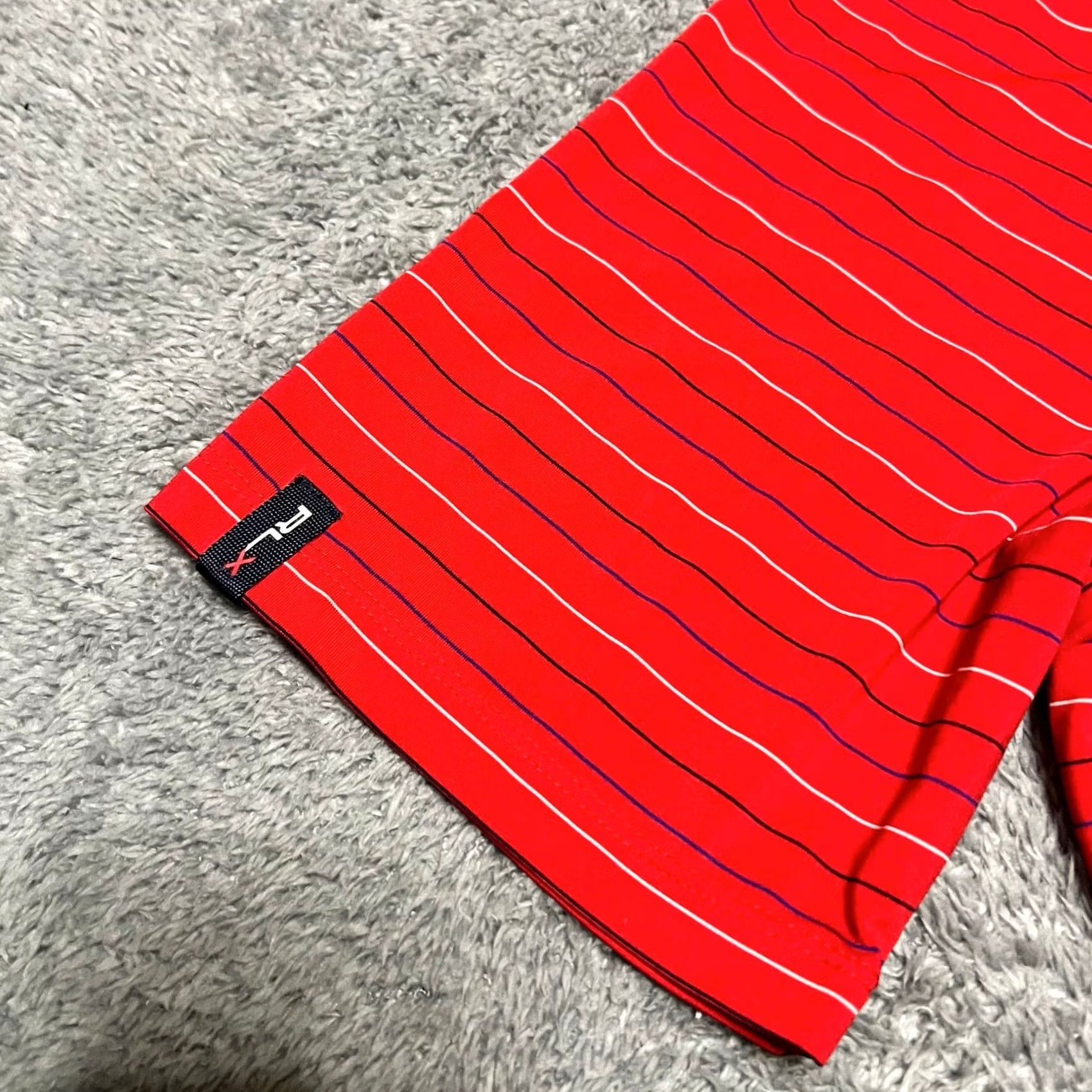 RLX Ralph Lauren RLX Ralph Lauren Polo Shirt Mens XL Red Striped Performance Golf Shirt Size US XL / EU 56 / 4 - 3 Thumbnail